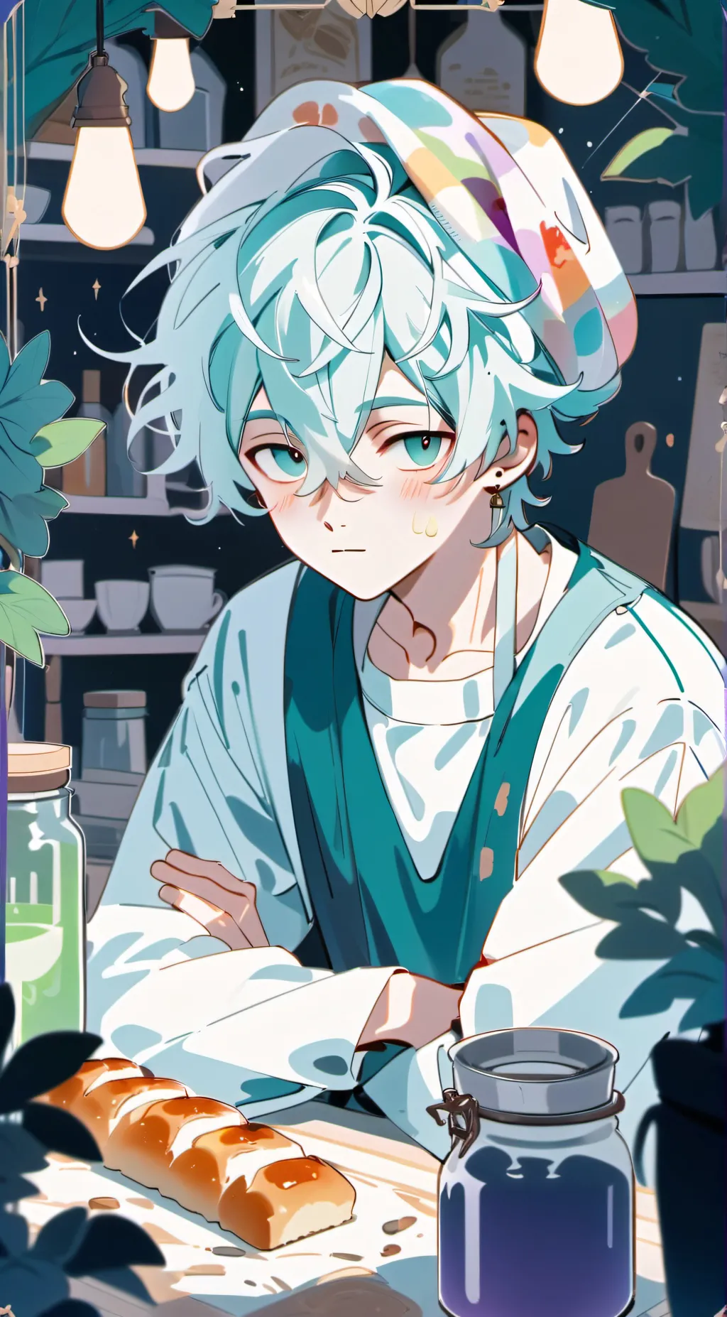 ai character: Kazuki 🧁₊˚⊹♡  background