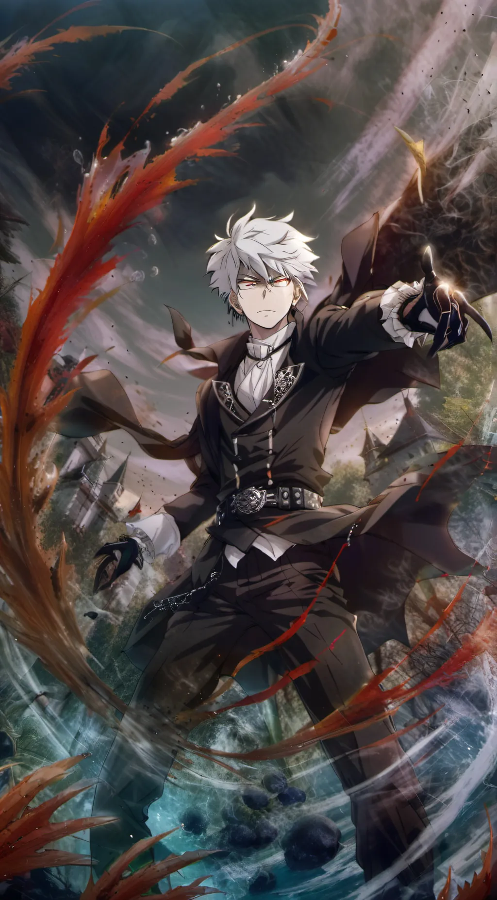 ai character: Katsuki Bakugo background