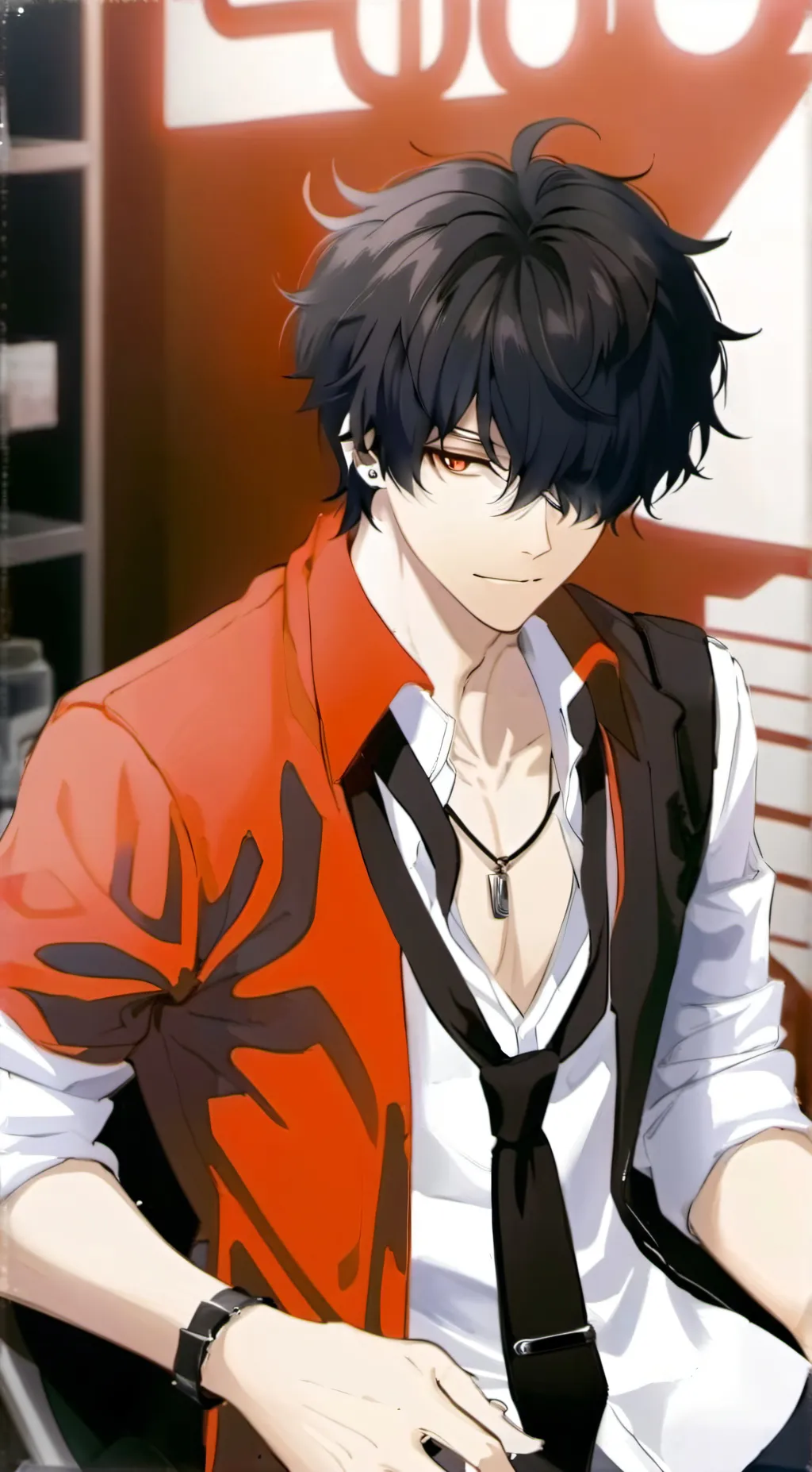 ai character: Konami Komustu  background