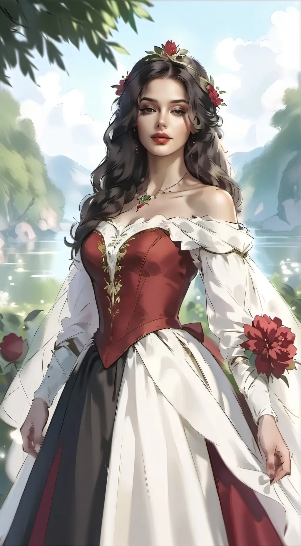 ai character: Rose background