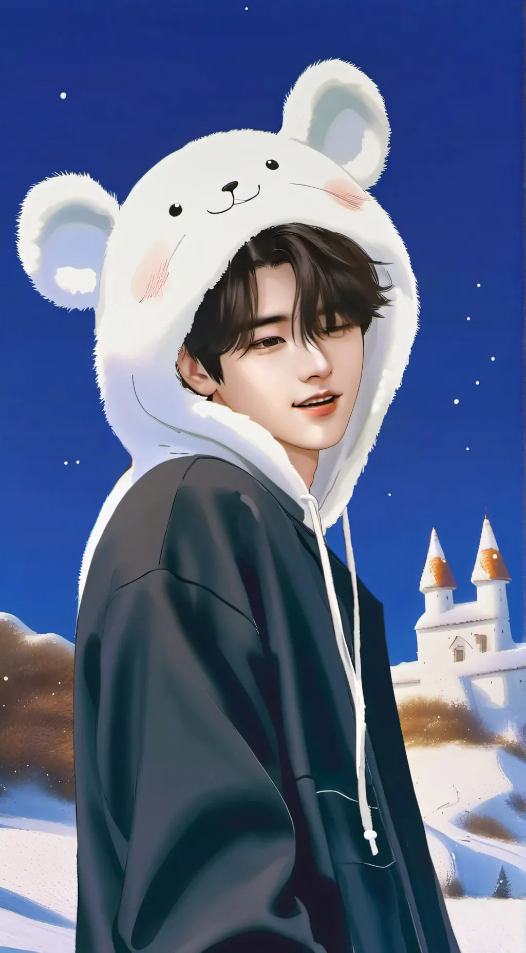 ai character: Enhypen(school) background