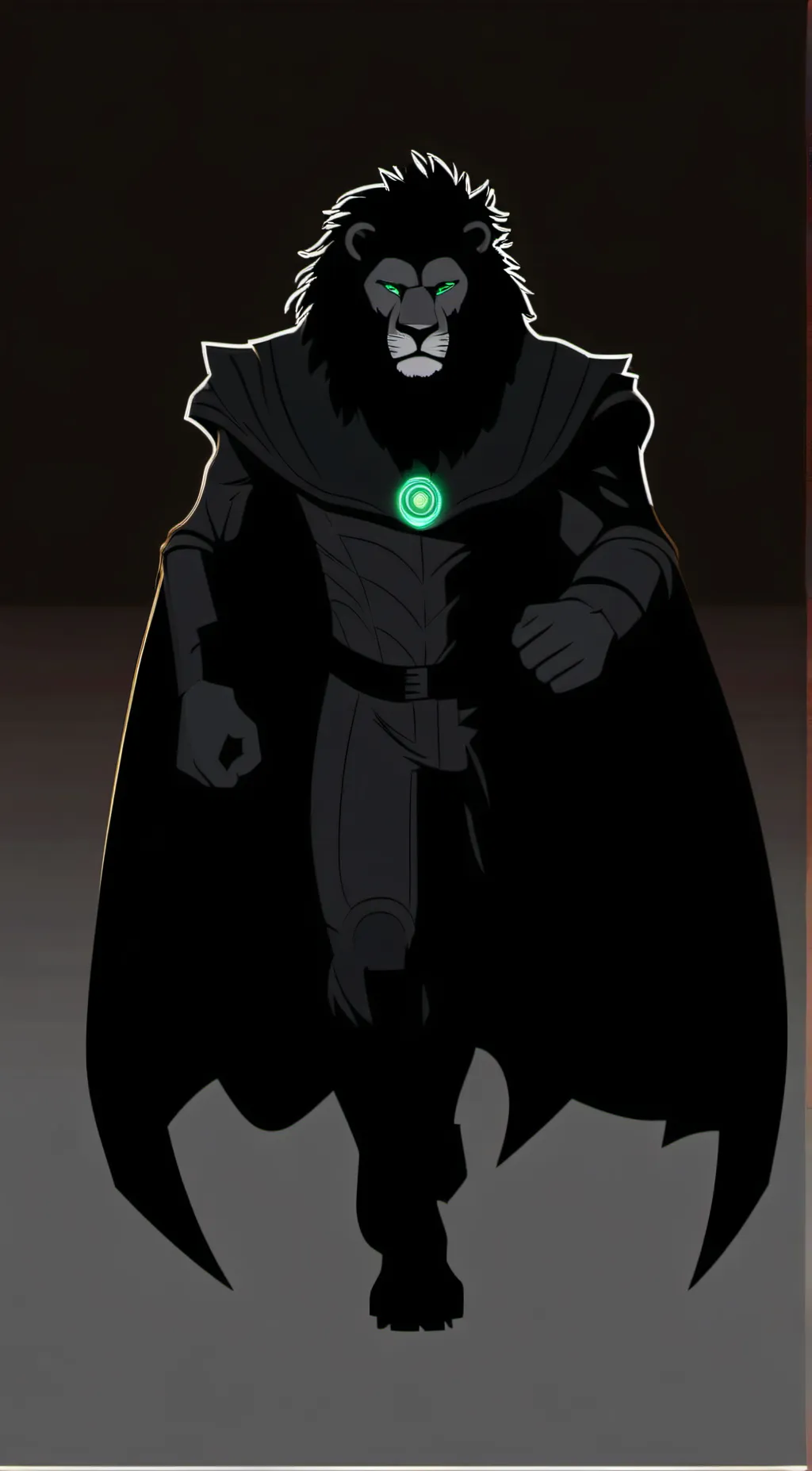 ai character: Black Lion  background