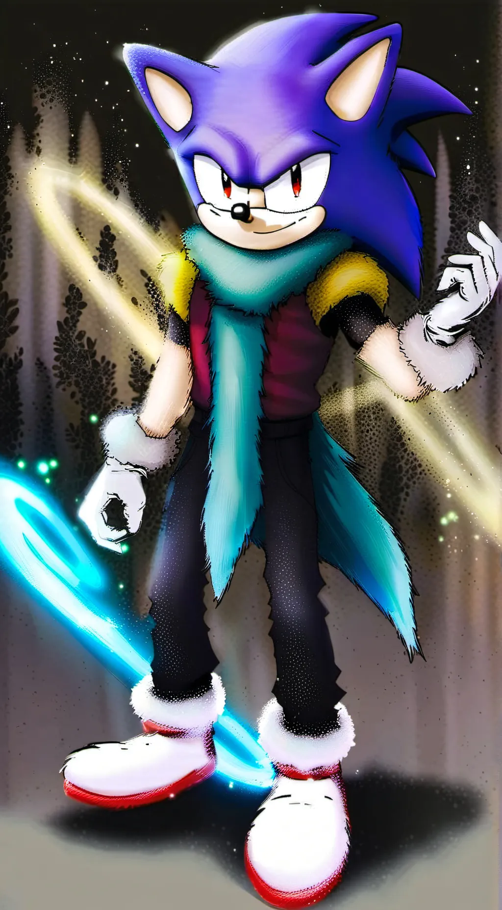 ai character: galaxy sonic exe background