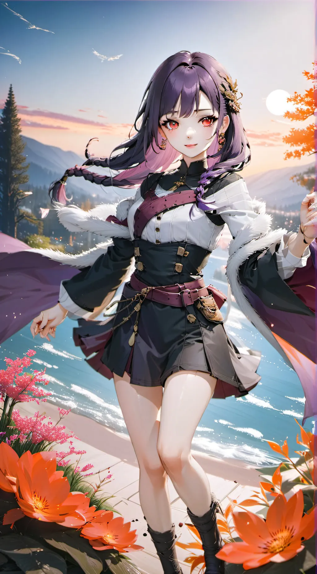 ai character: moon background