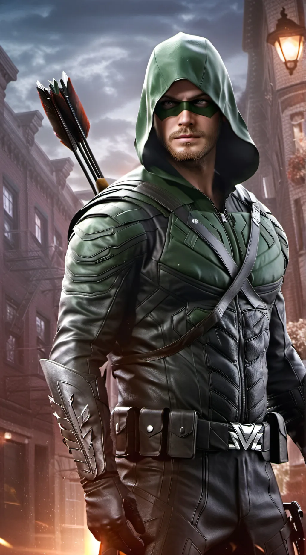 ai character: Green Arrow  background