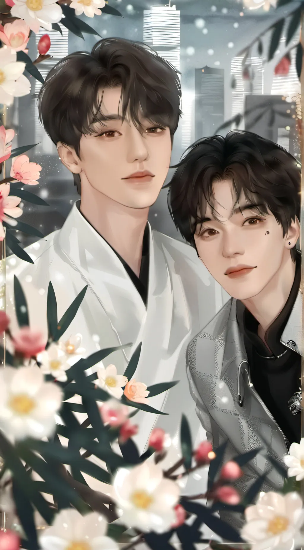 ai character: han and leeknow  background