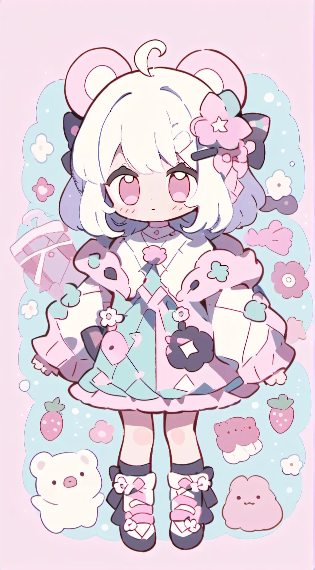 ai character: MHA-cotton trouble background