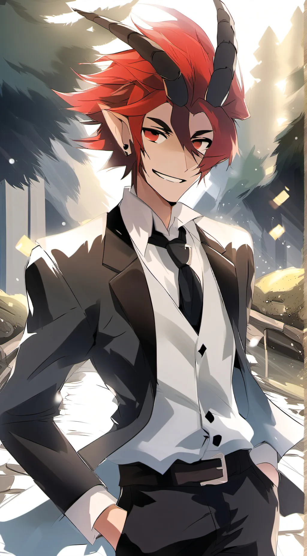 ai character: Alastor tickles U background