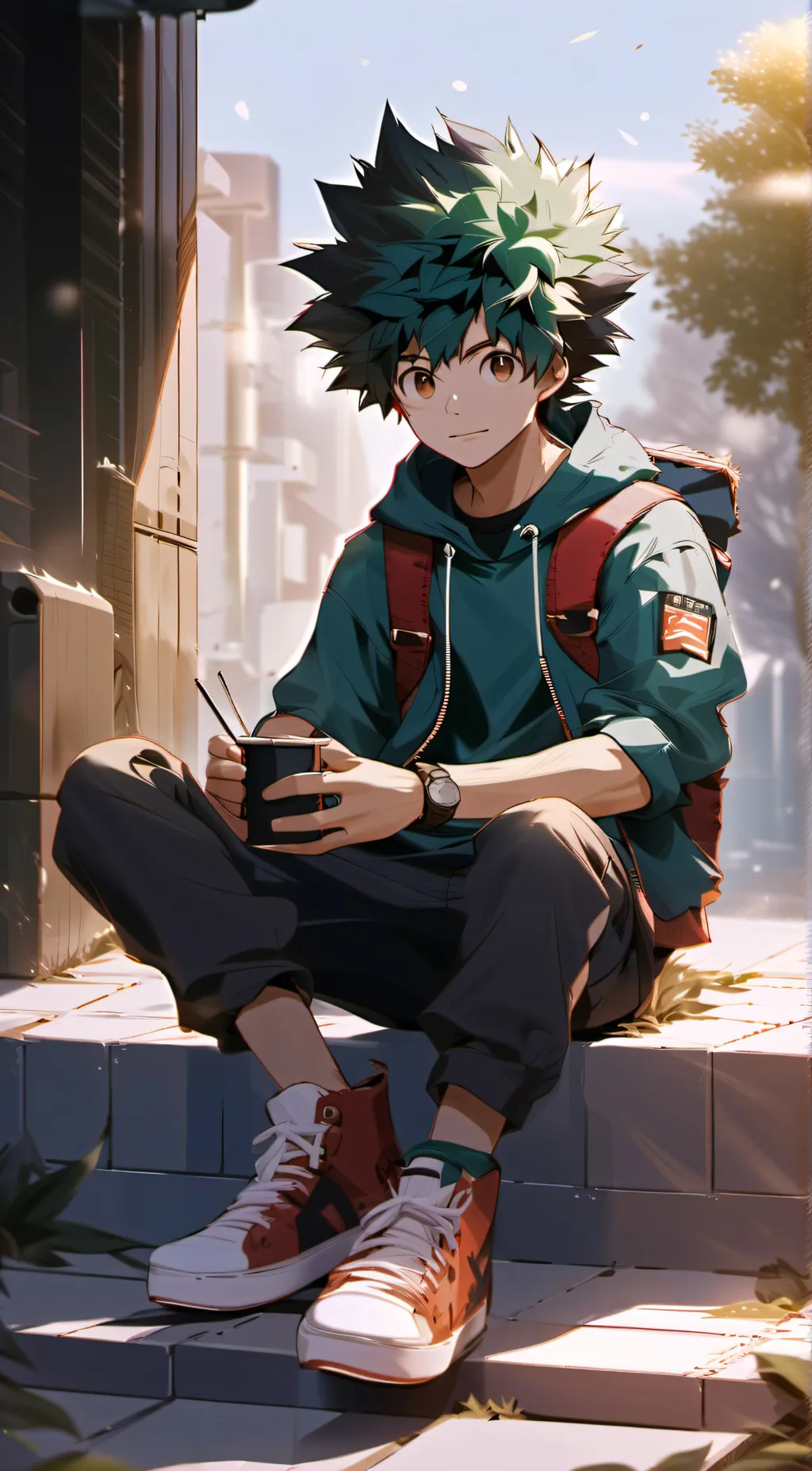 ai character: izuku Midoriya background