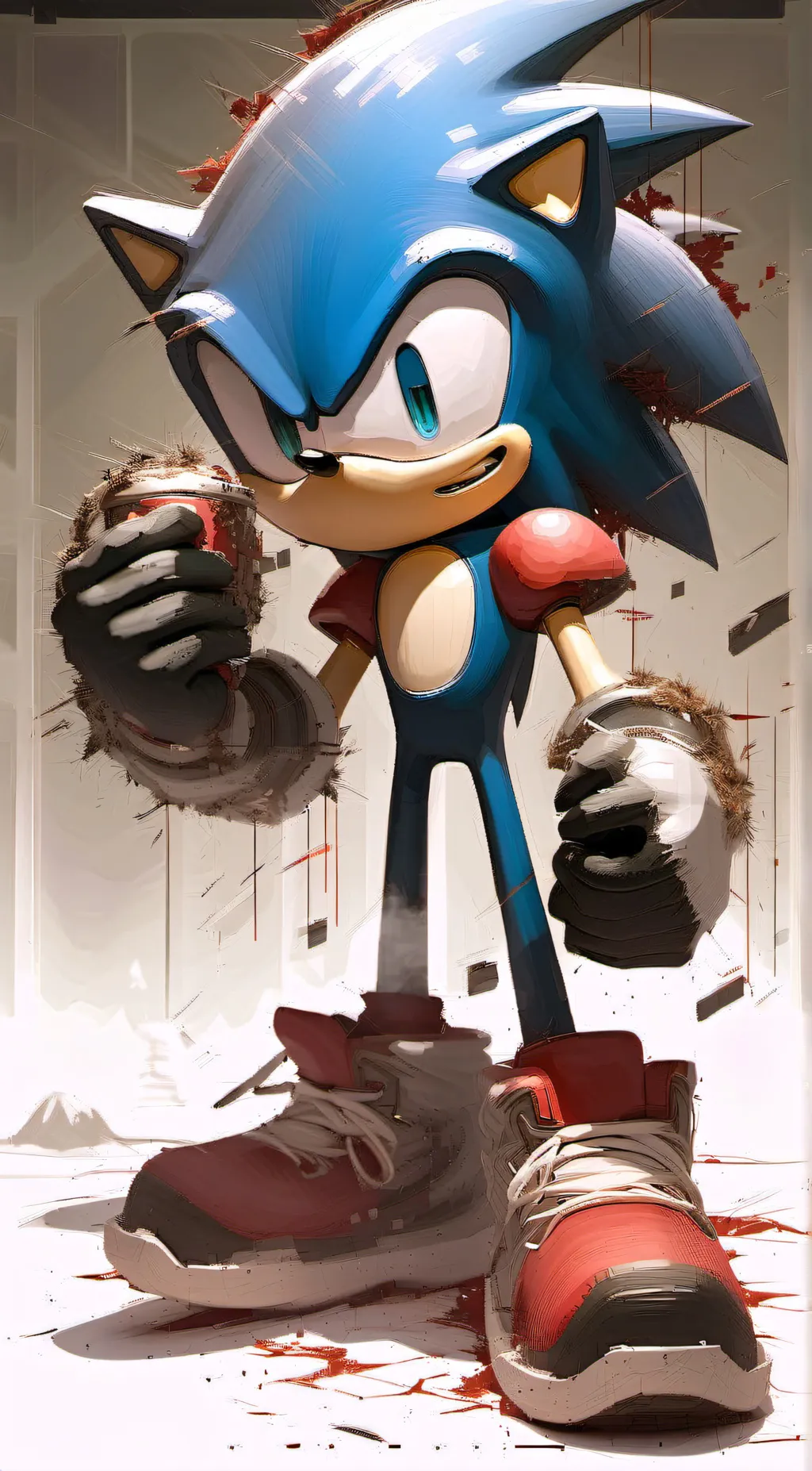 ai character: Top loader Sonic background