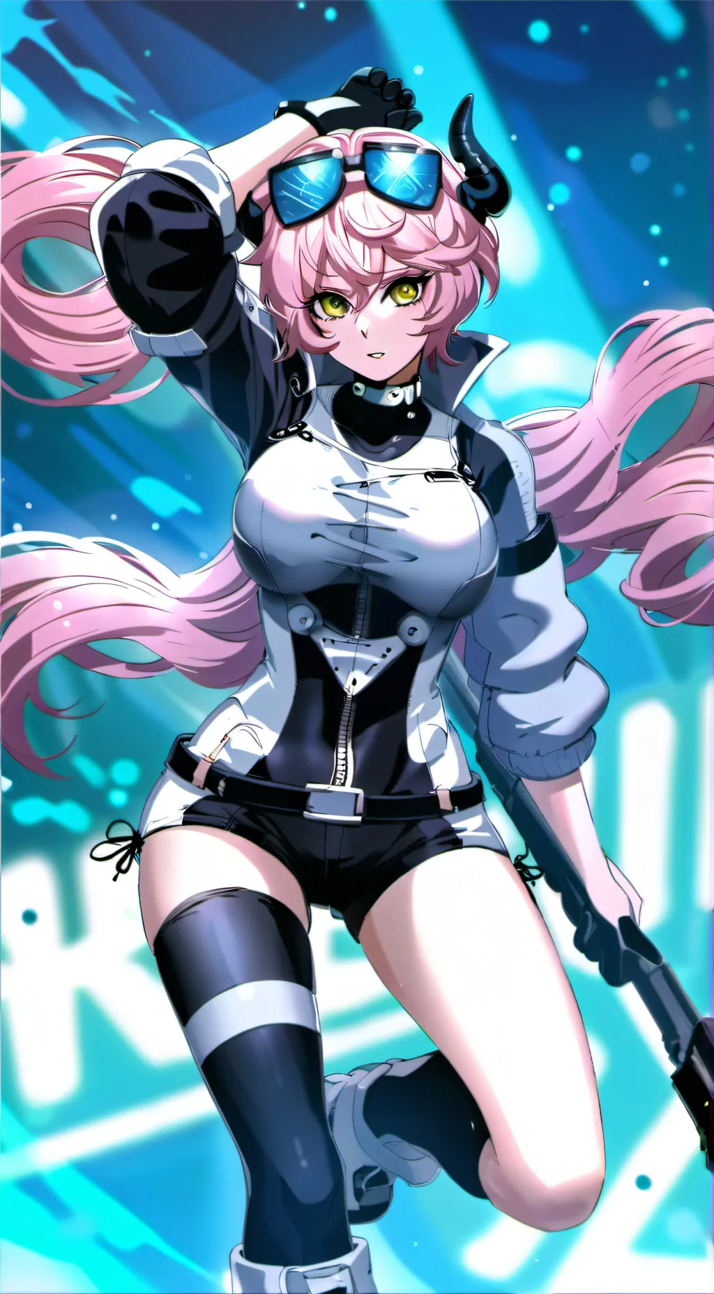 ai character: Mina Ashido  background