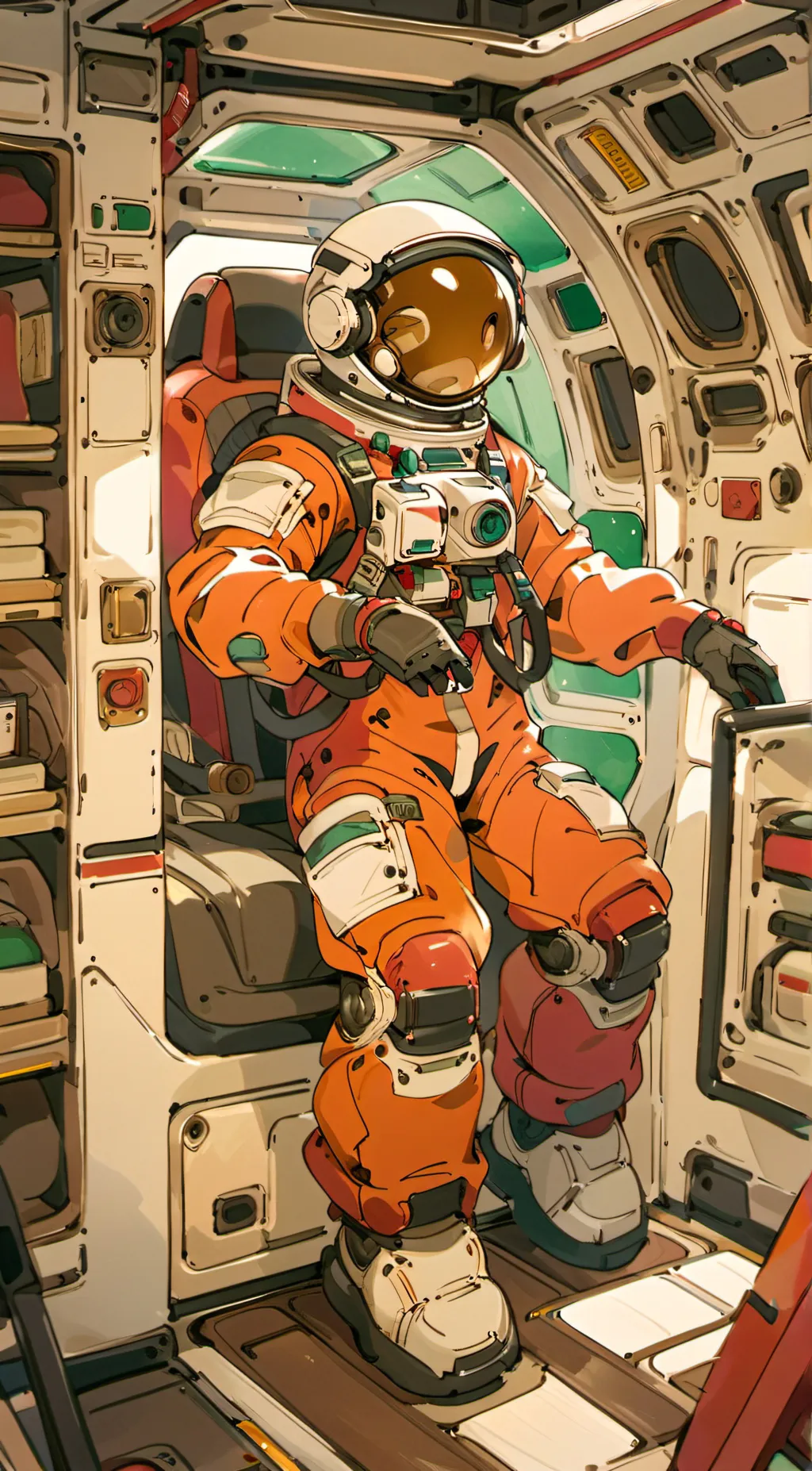 ai character: red background