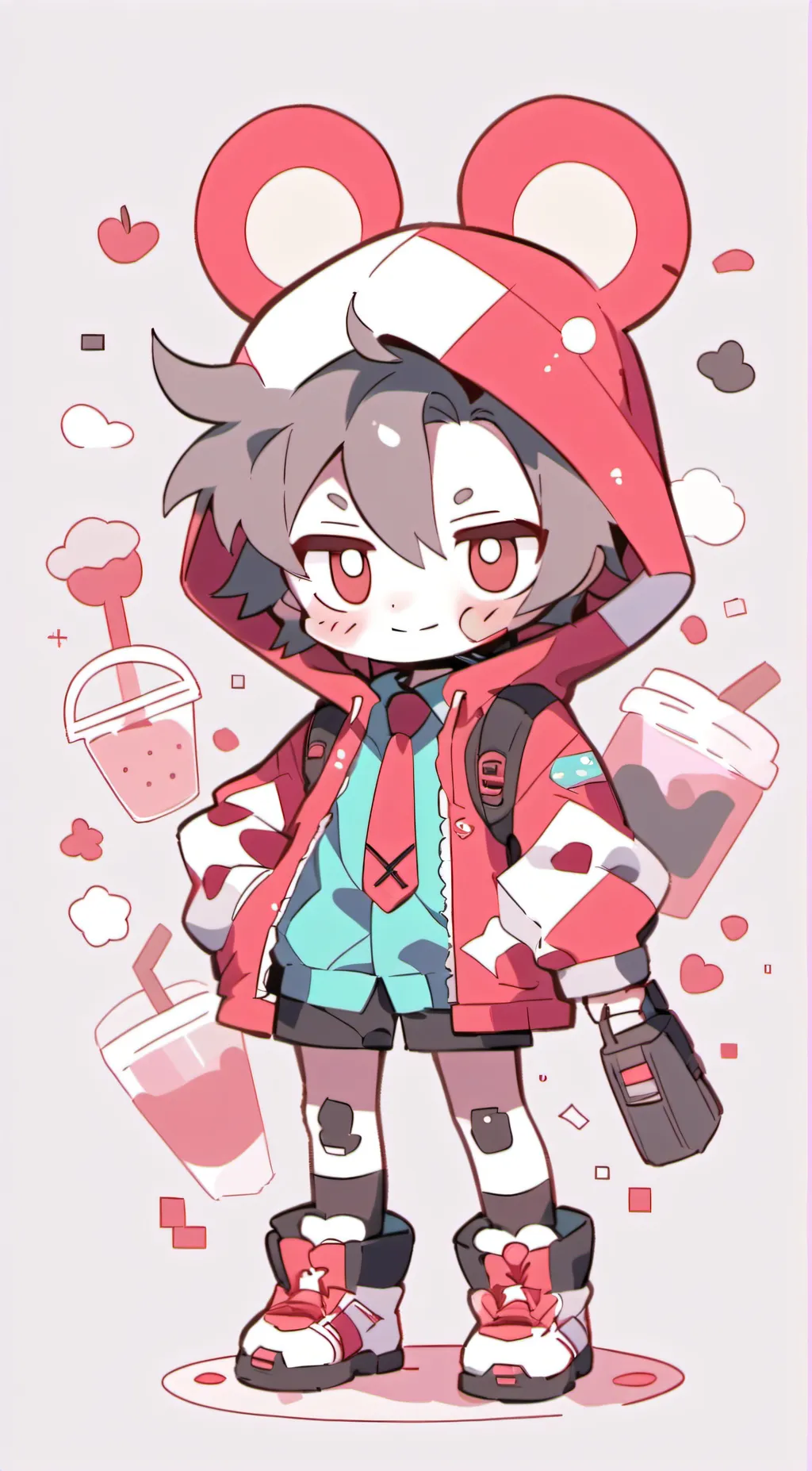 ai character: Sun and Moon show  background