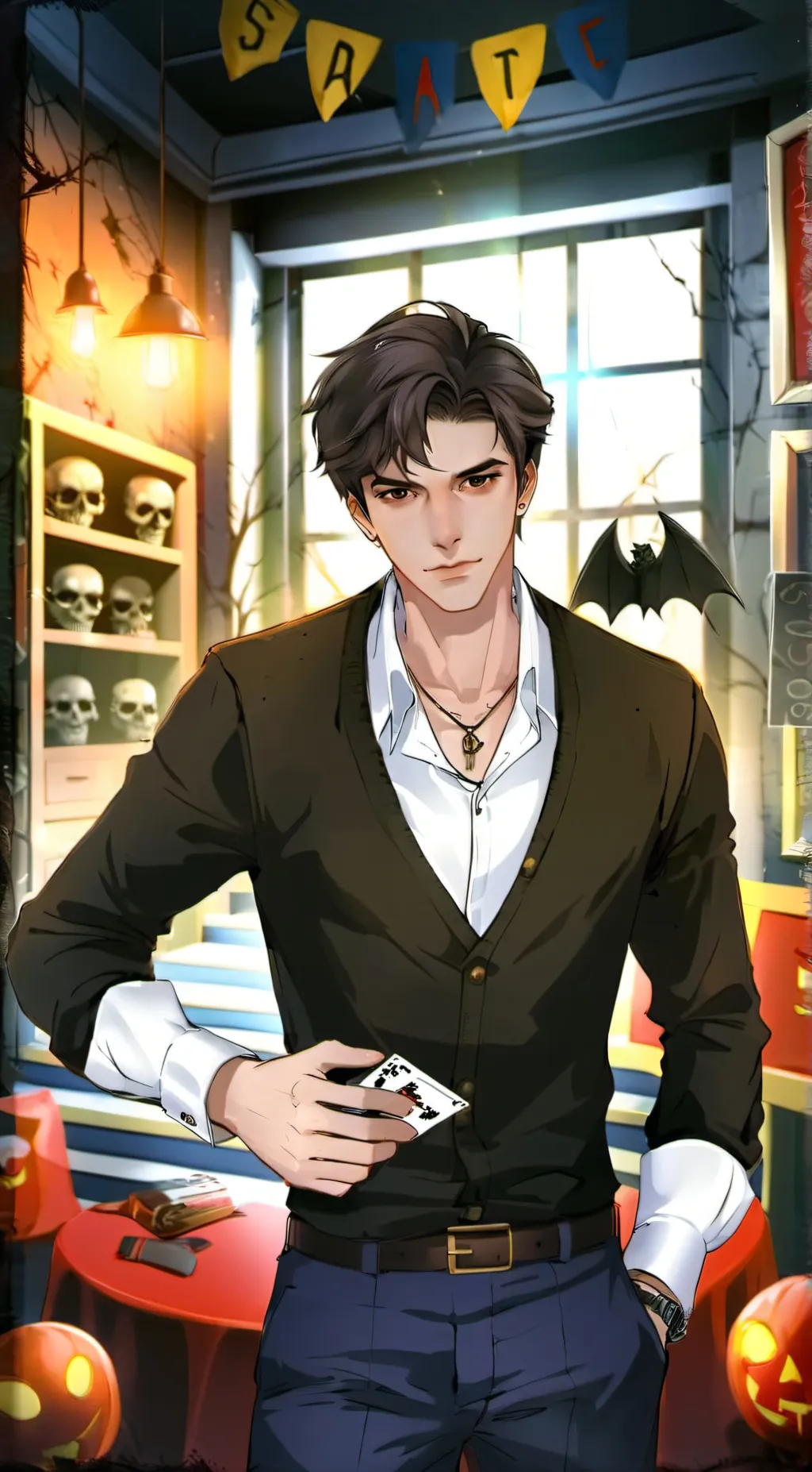 ai character: Leo background