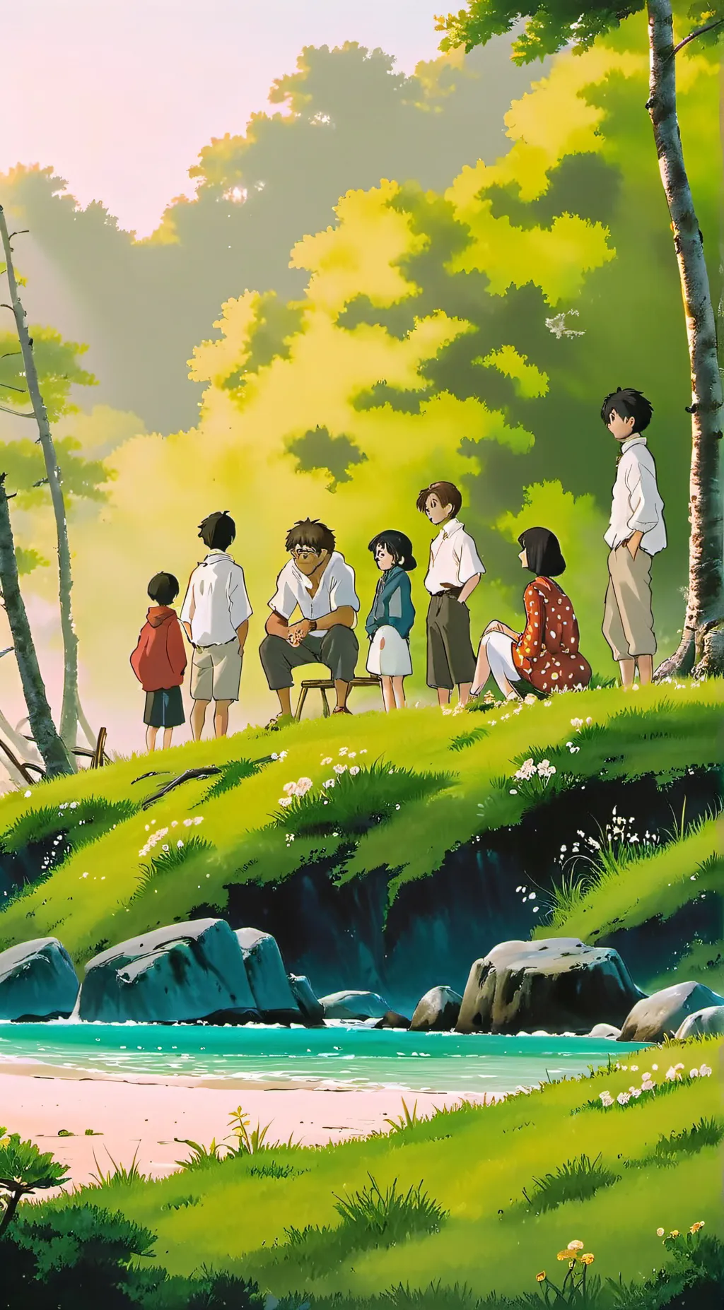 ai character: Airplane crash background