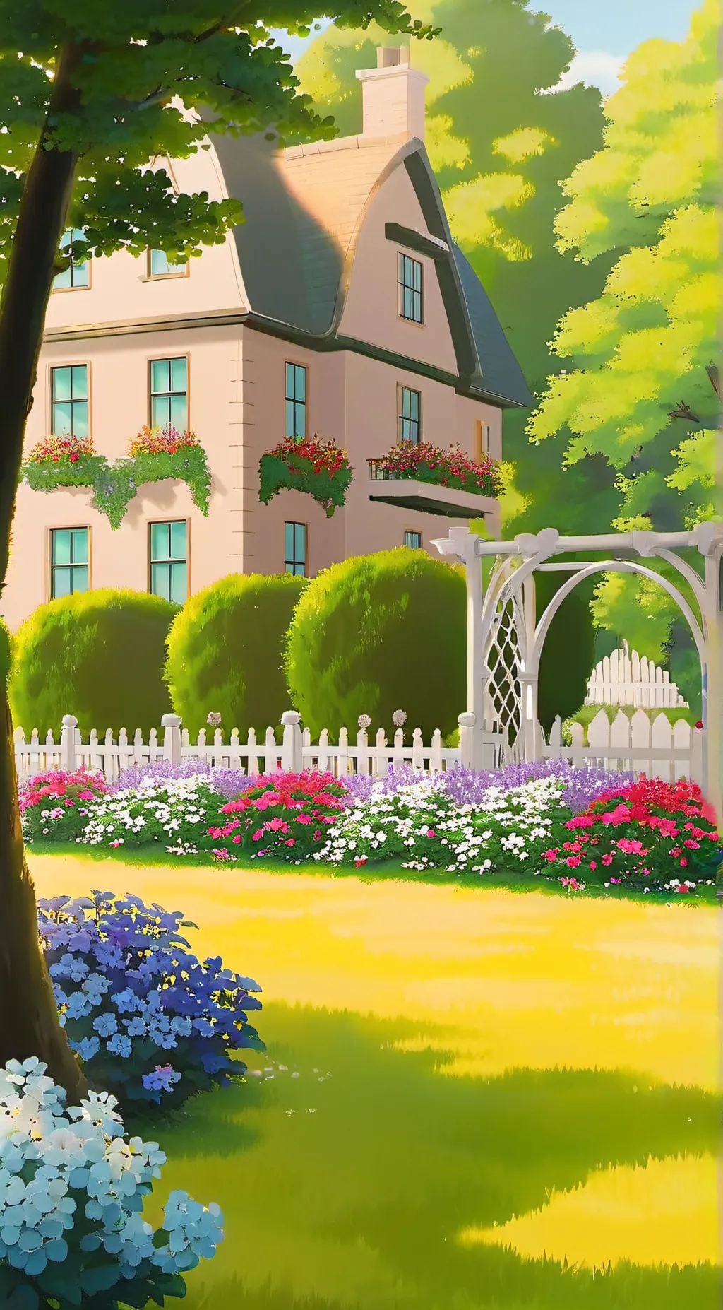 ai character: smiling critters background