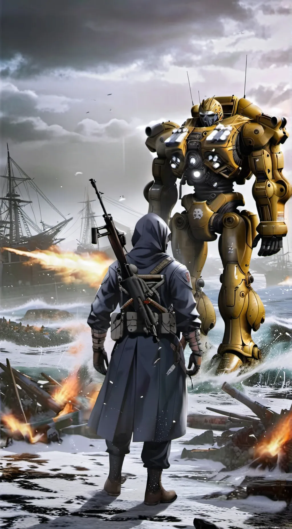 ai character: the mech battle background