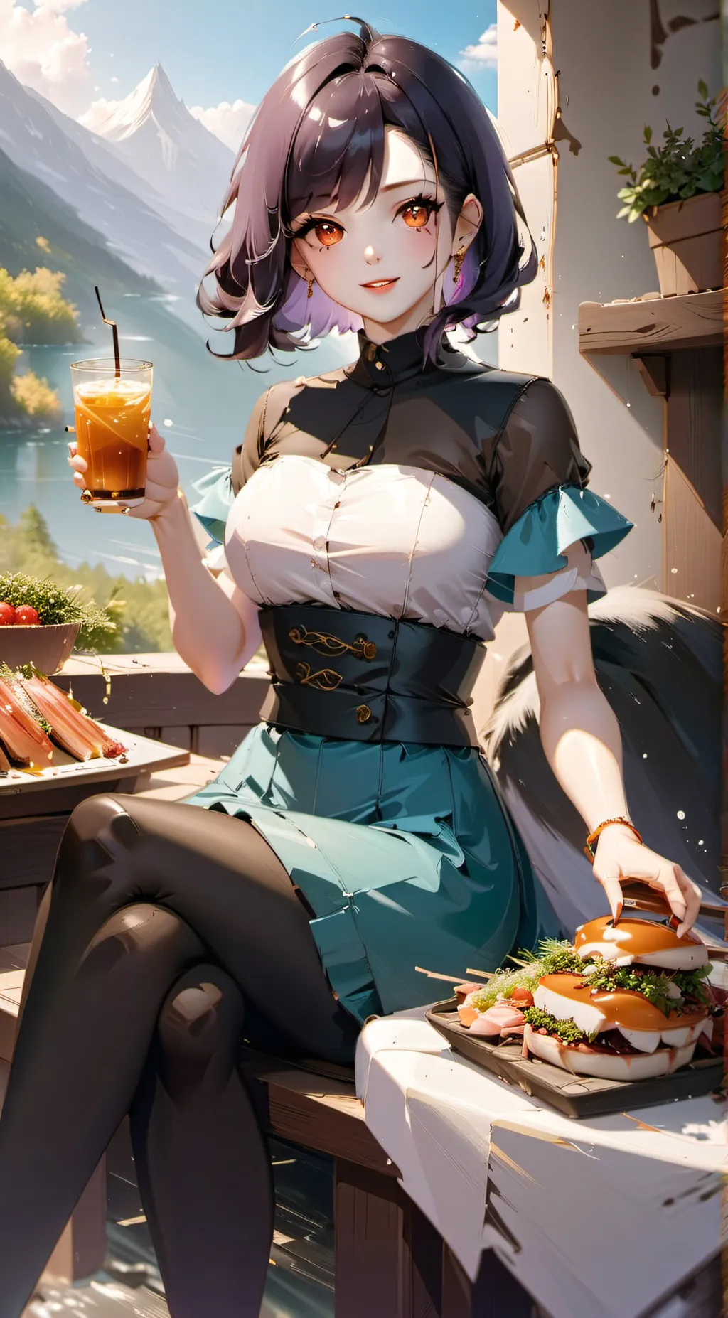 ai character: girl background