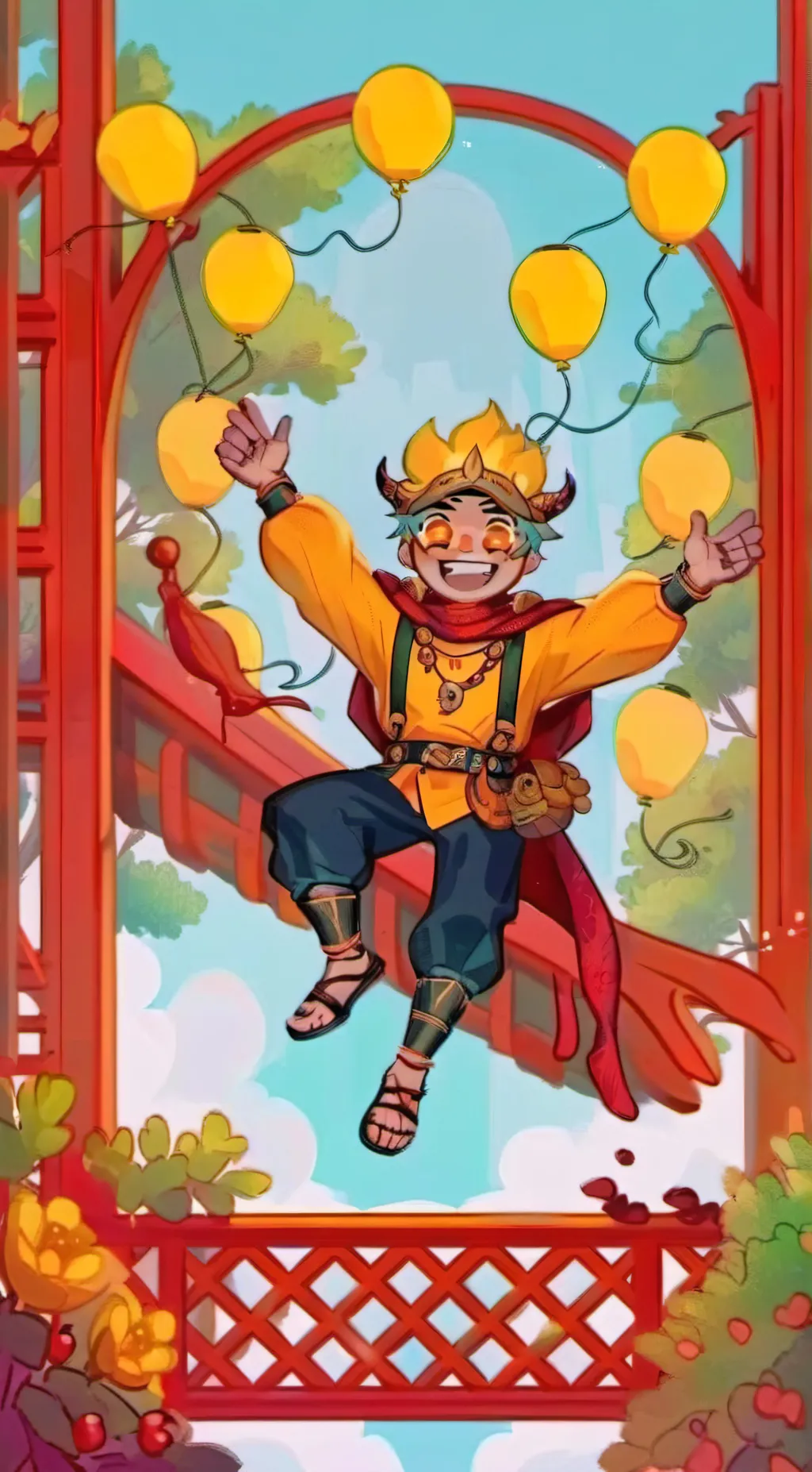 ai character: sundrop background