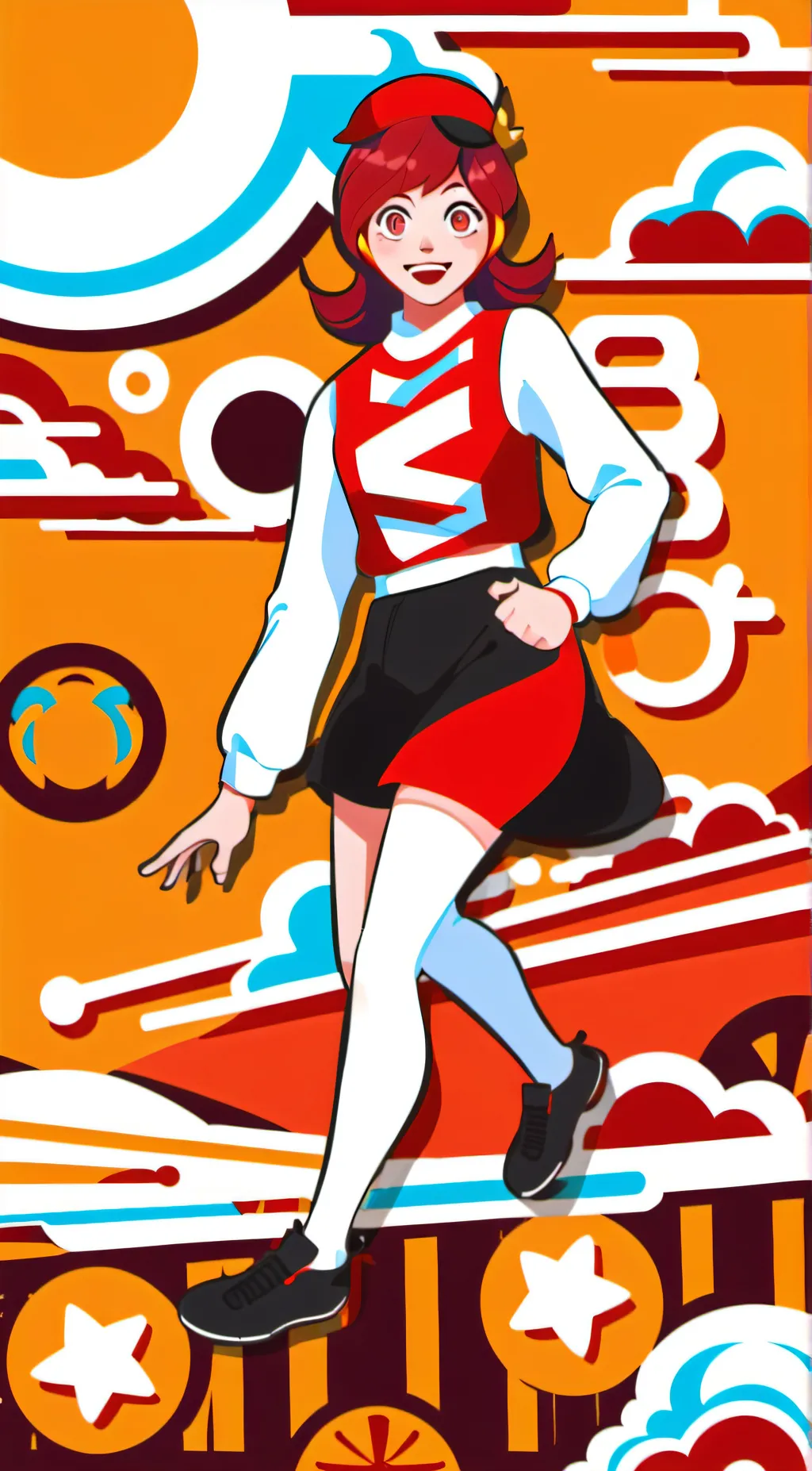 ai character: Fastfood Clubhouse background