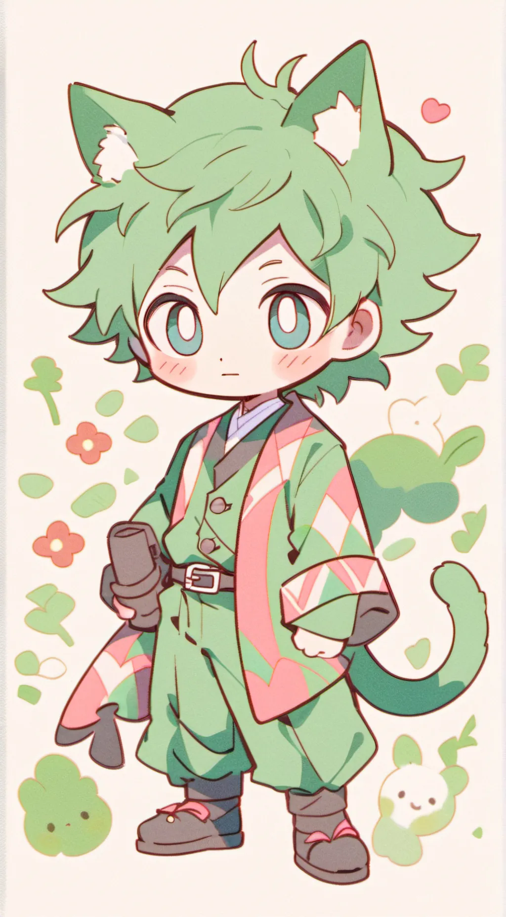 ai character: leo (catboy) background