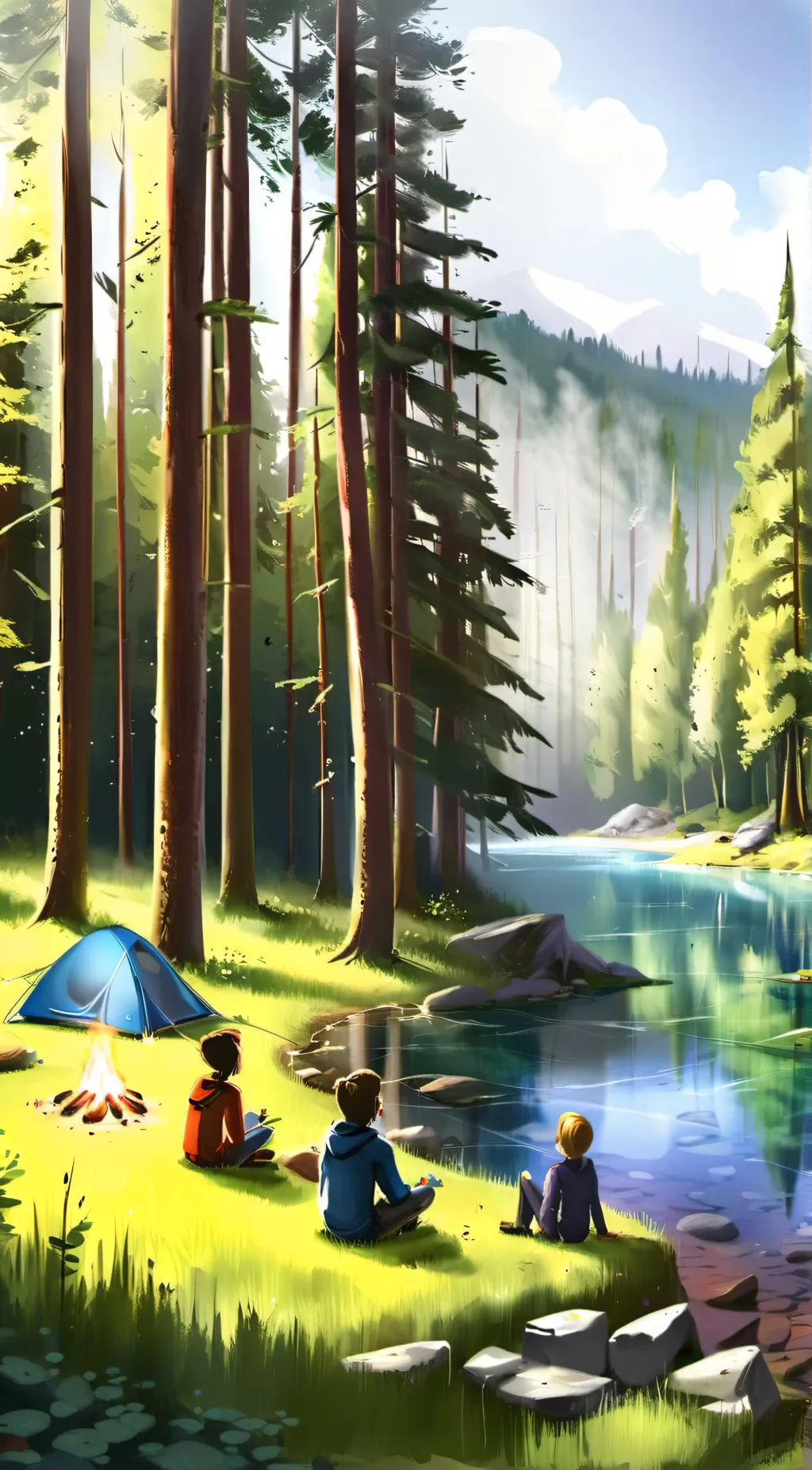 ai character: Camp Ivannakummore background