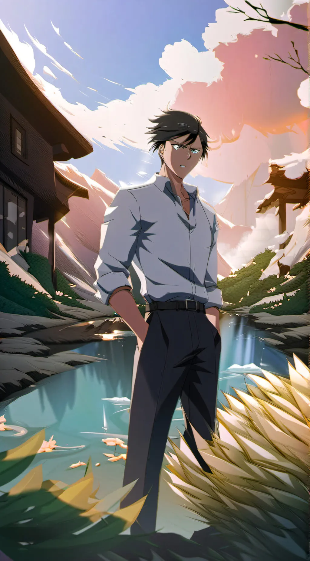 ai character: Levi Ackerman  background