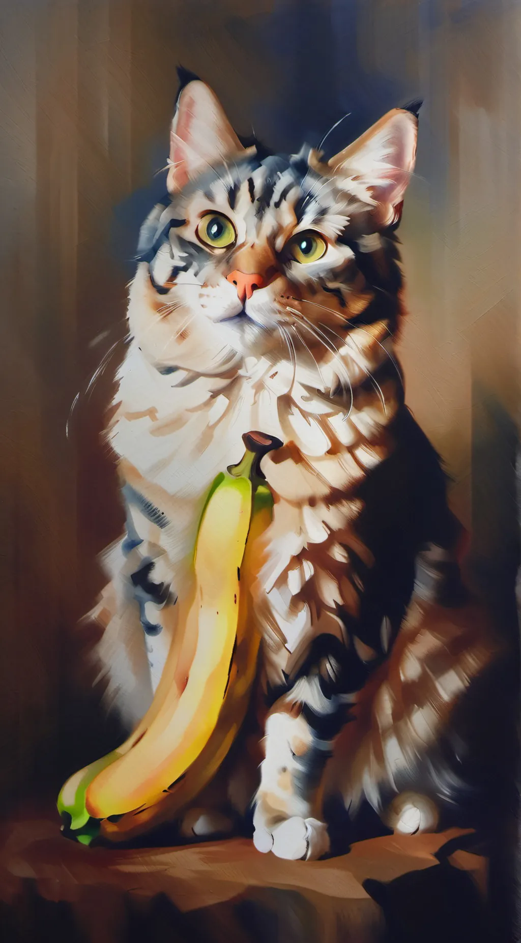 ai character: Banana 🍌  background