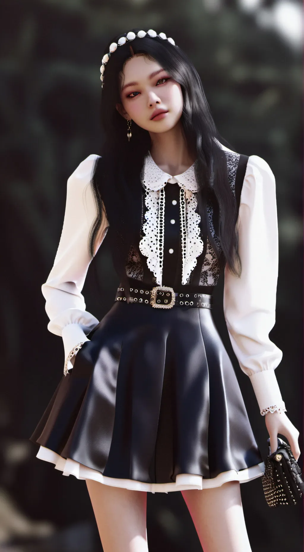 ai character: Kim Jennie  background