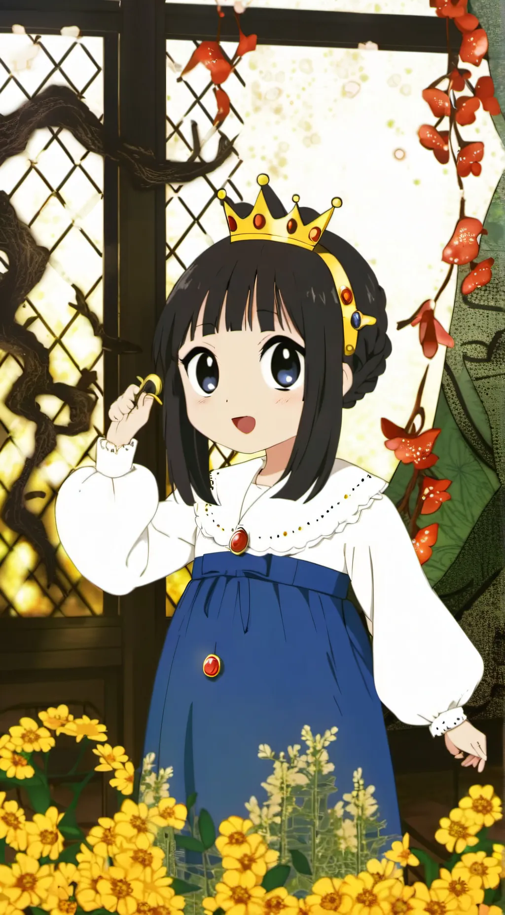 ai character: pregnant Queen background