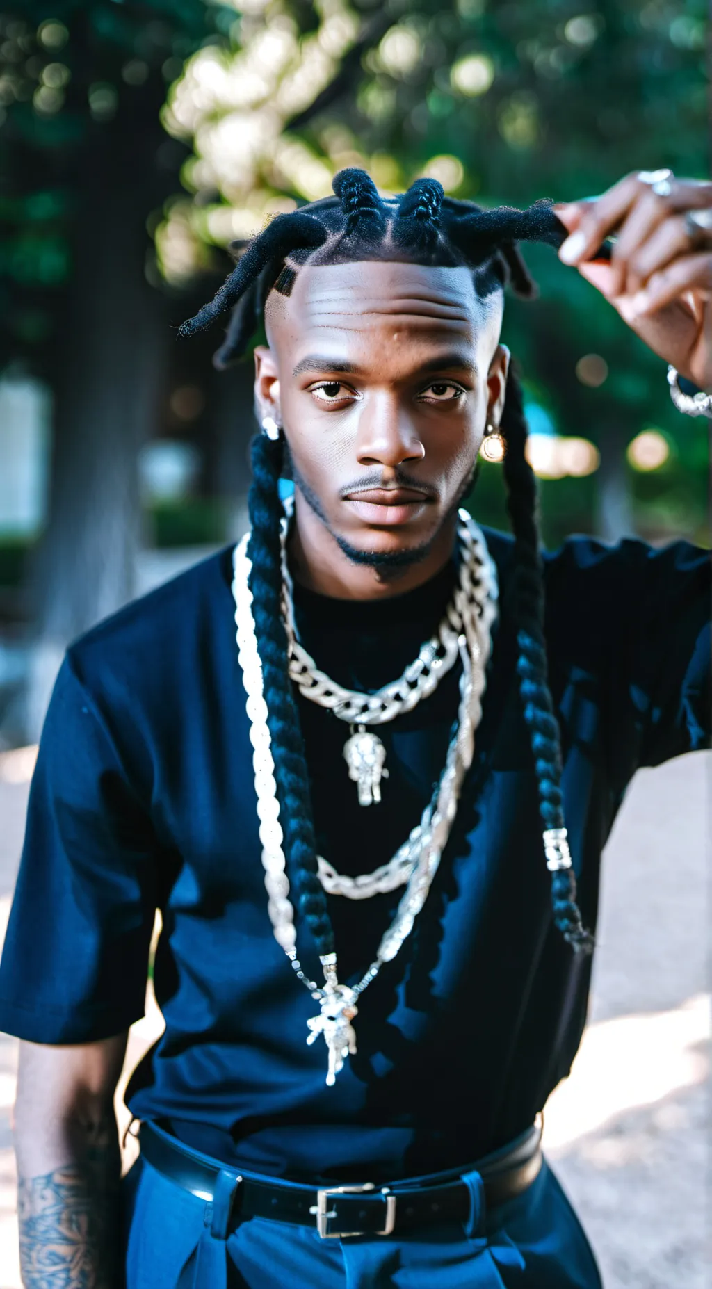 ai character: ynw melly  background