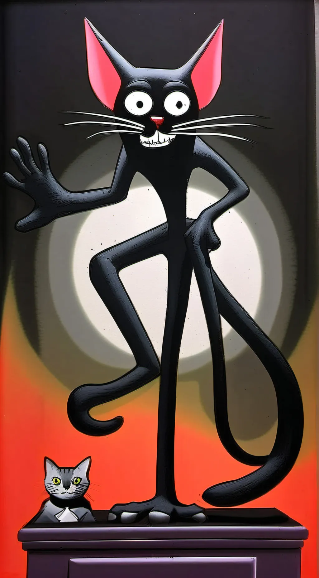 ai character: Cartoon cat background