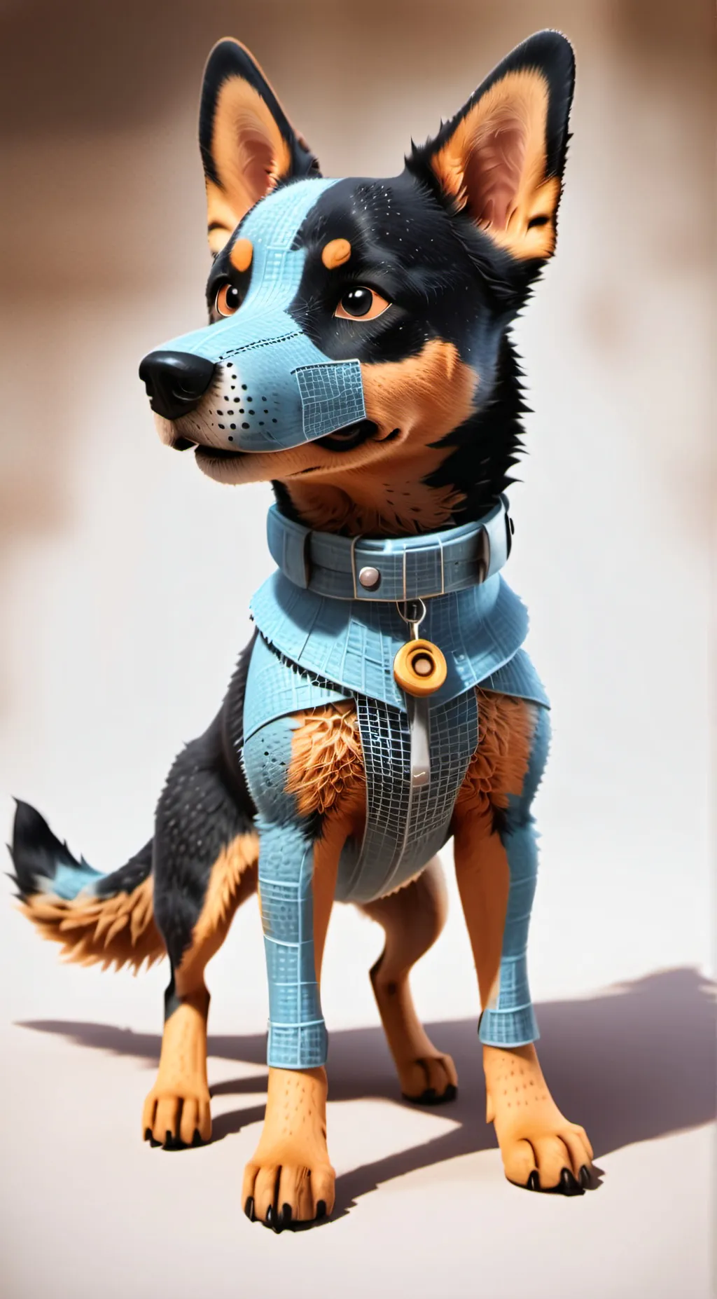 ai character:  bluey background