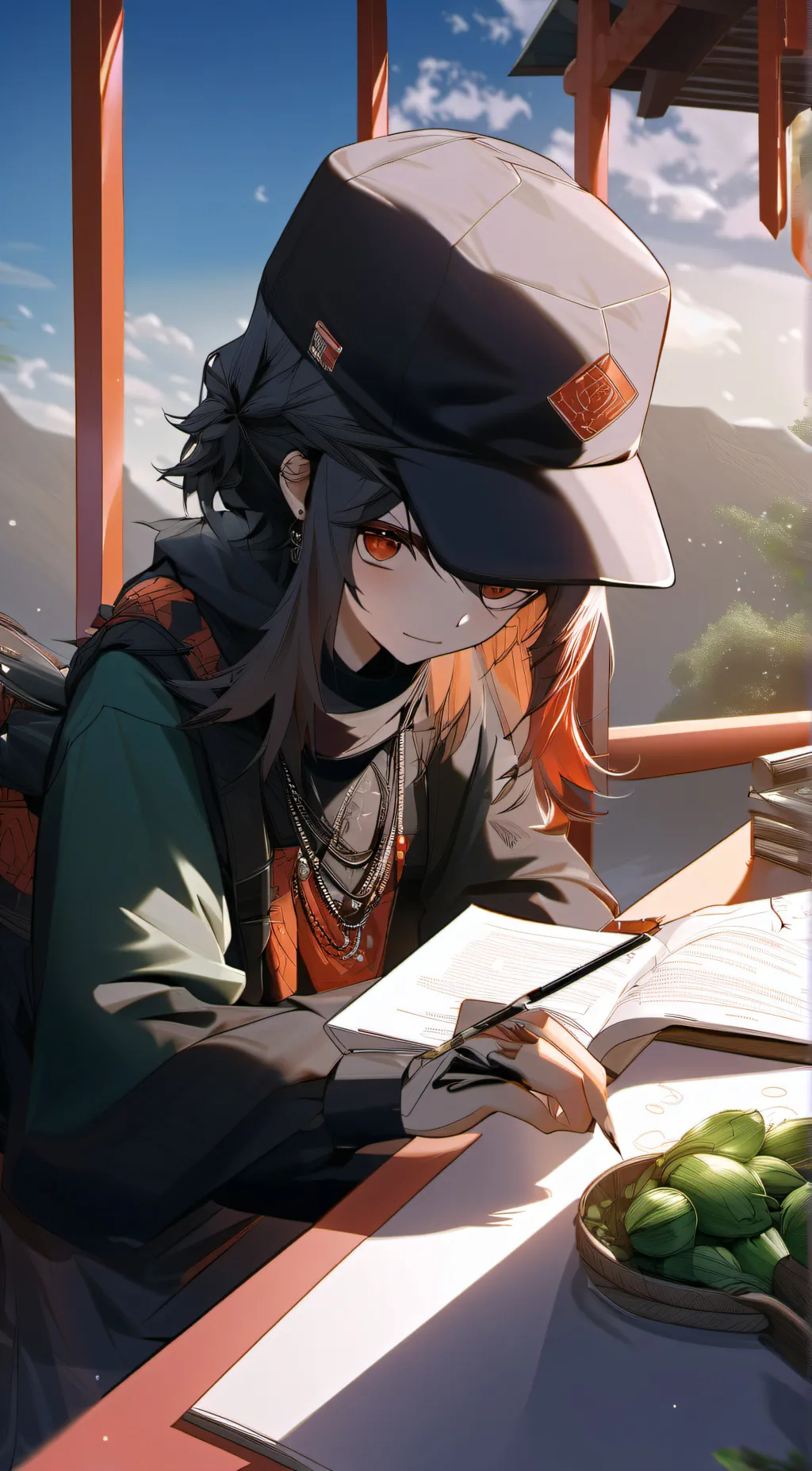 ai character: upper moon winks😍 background