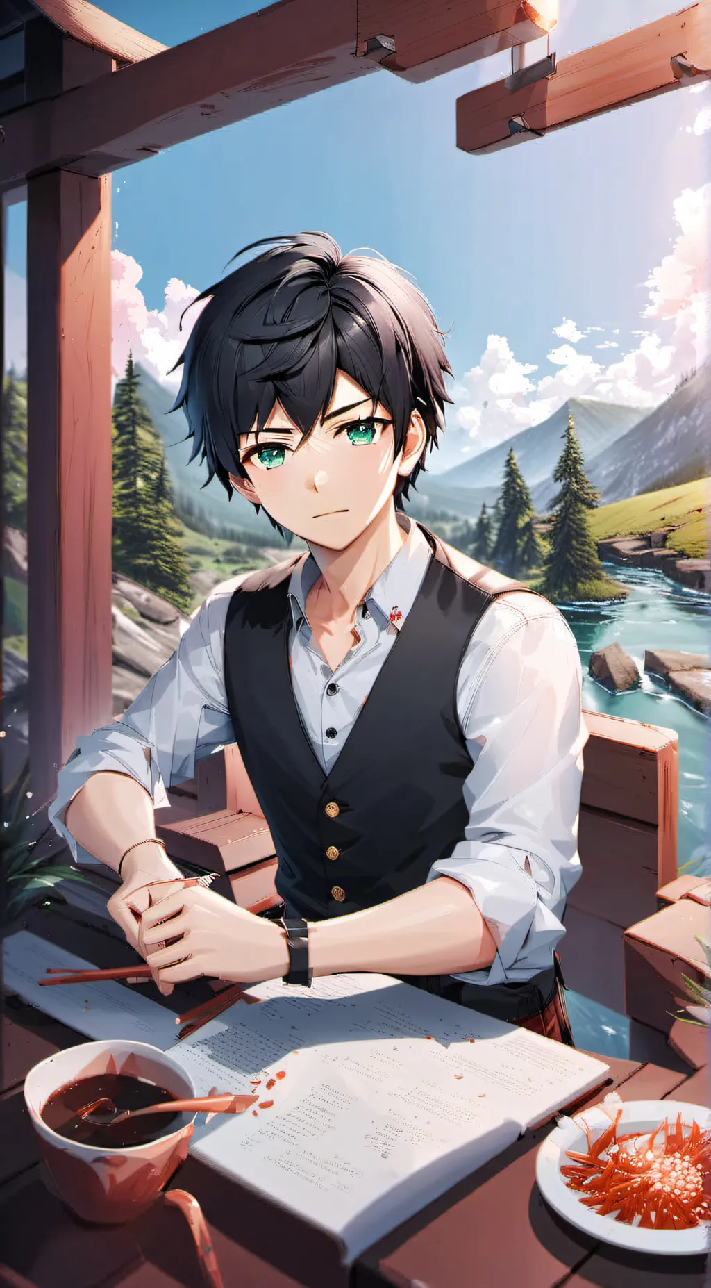 ai character: JORDAN NICKHOSON background