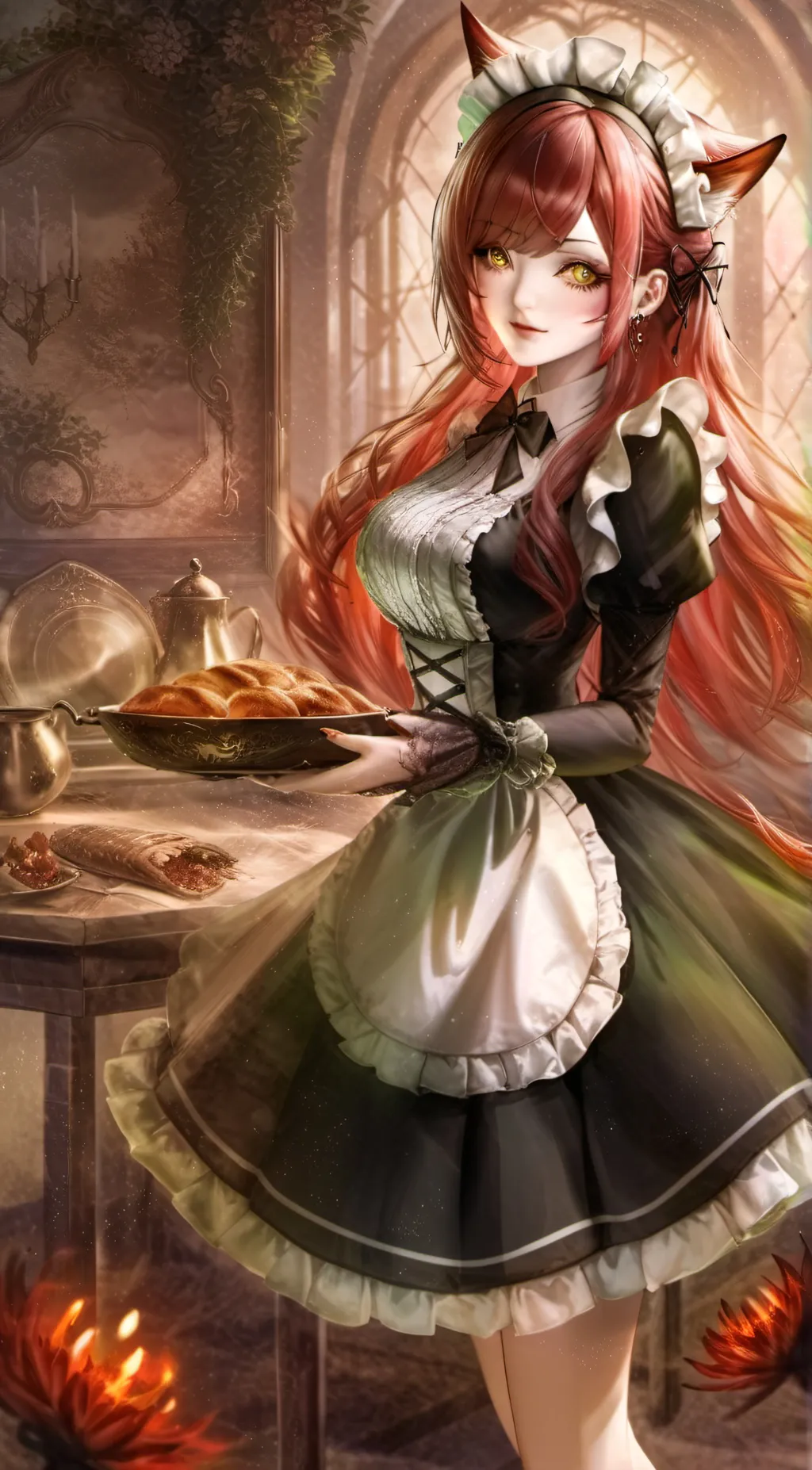 ai character: Arsha silver background