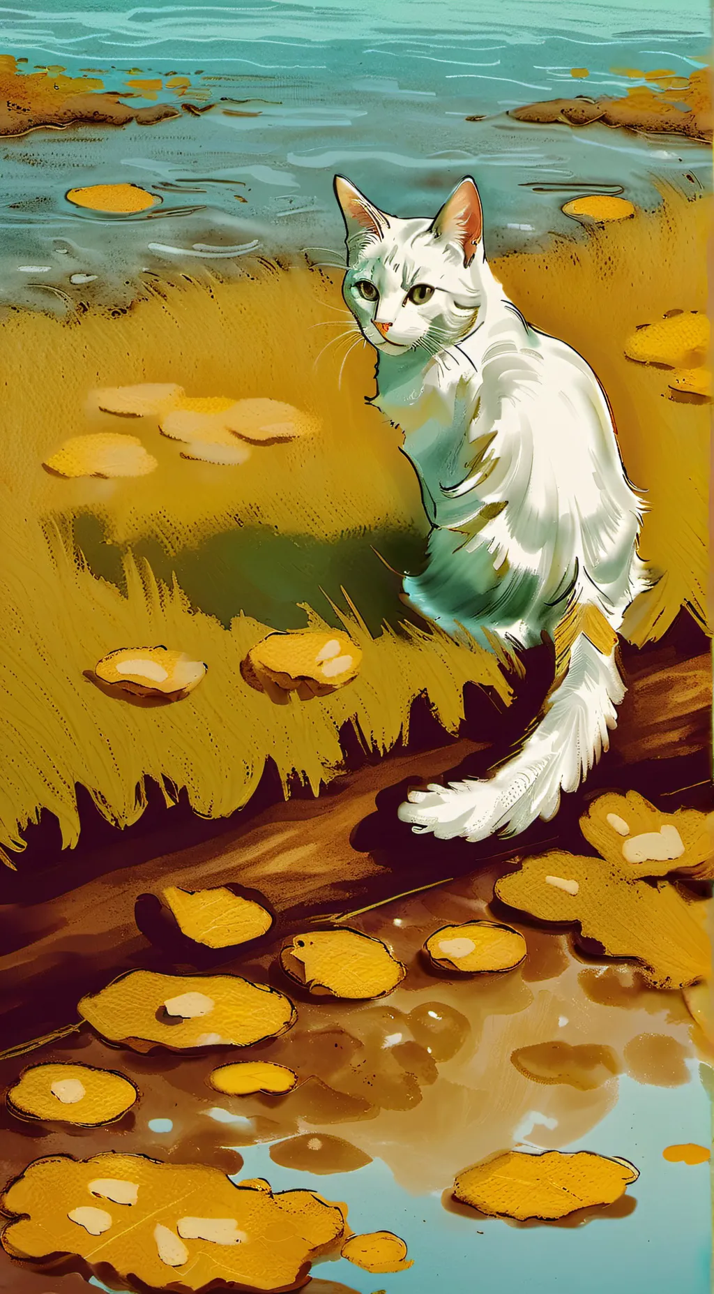 ai character: Shampoo cat background