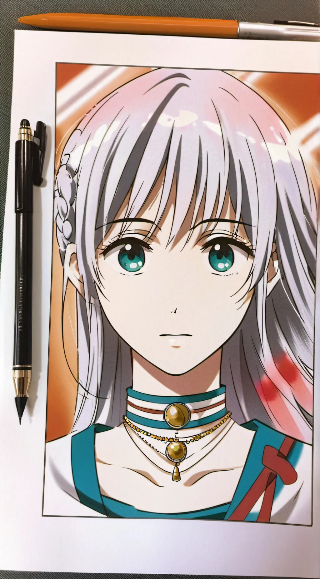 ai character: Self portrait background