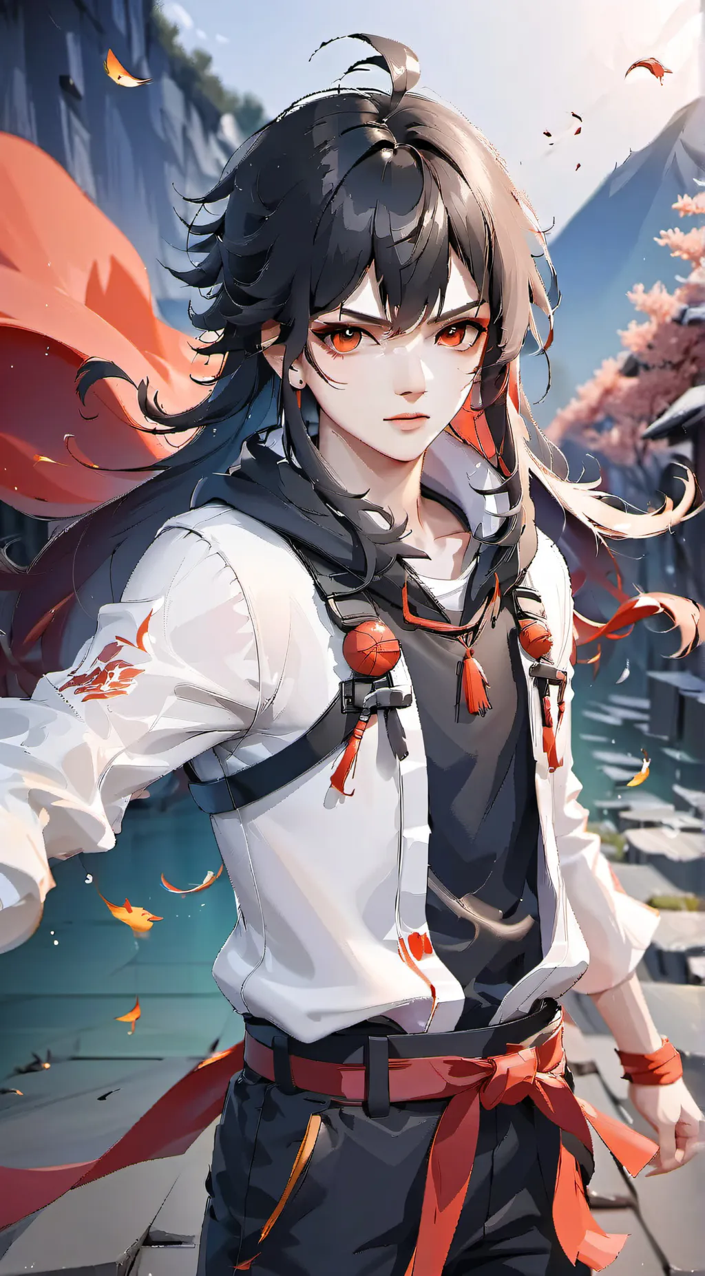 ai character: anime fighter background