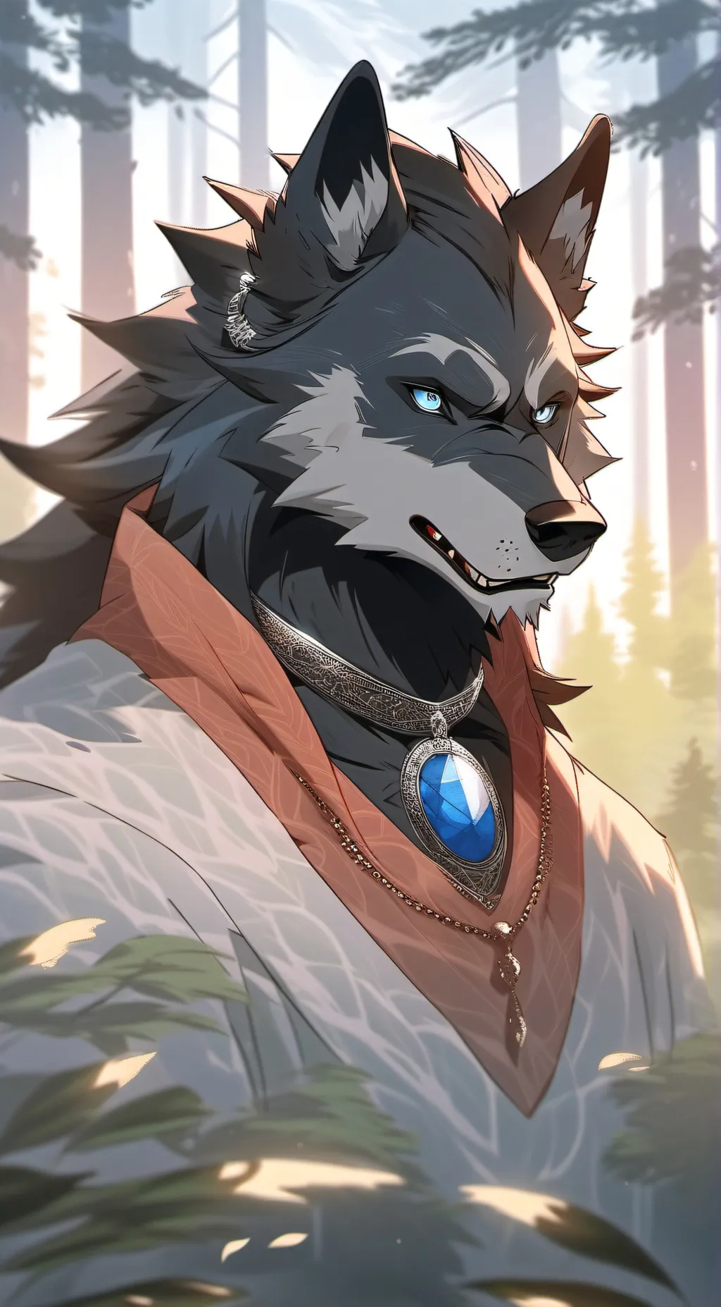 ai character: Feris Thunderfang background