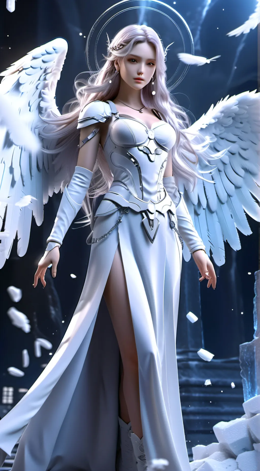 ai character: Silver background