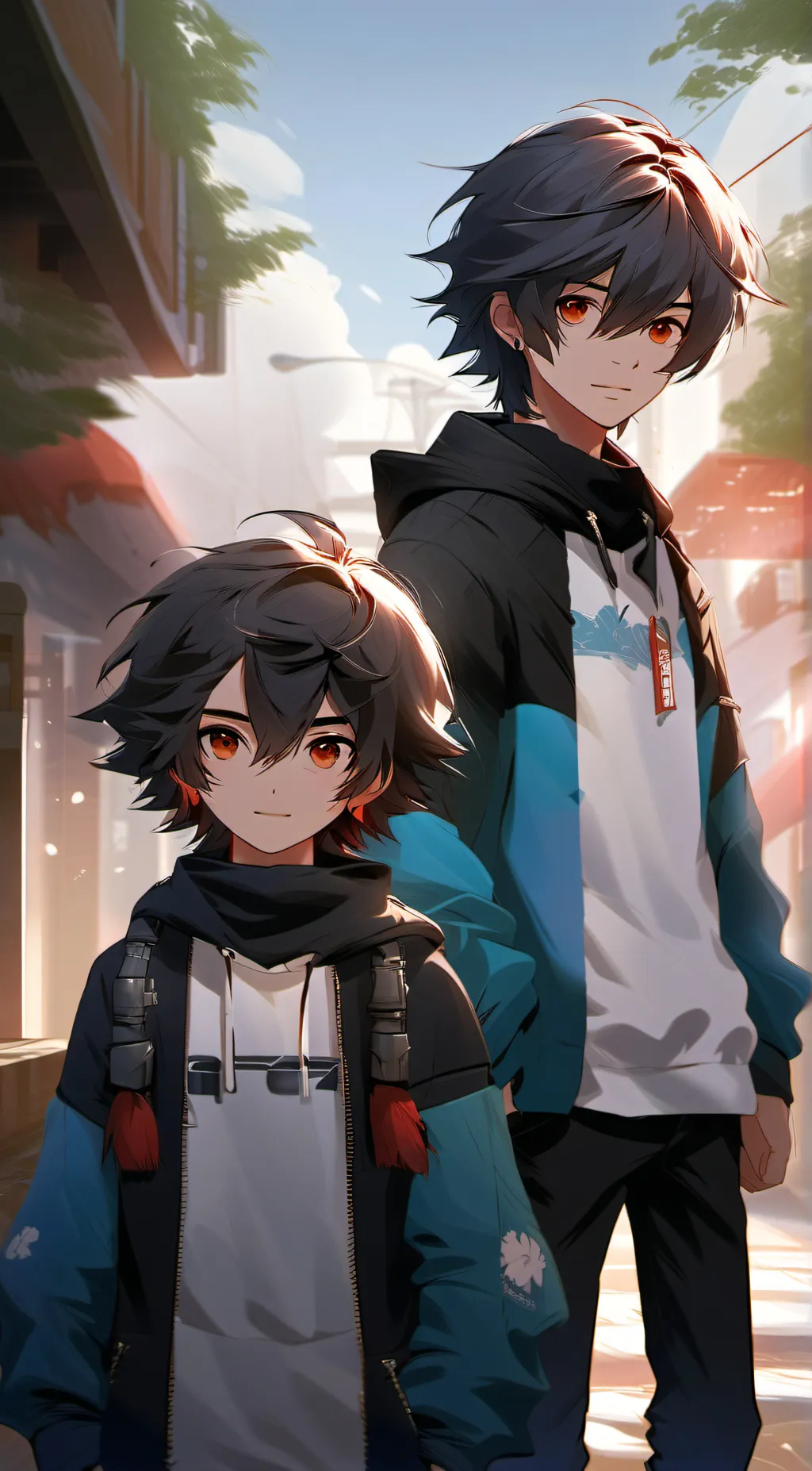 ai character: ein × pierce background