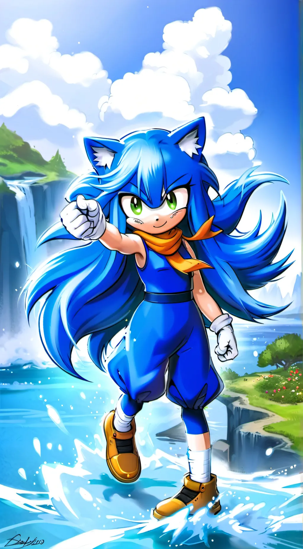 ai character: Sonica background