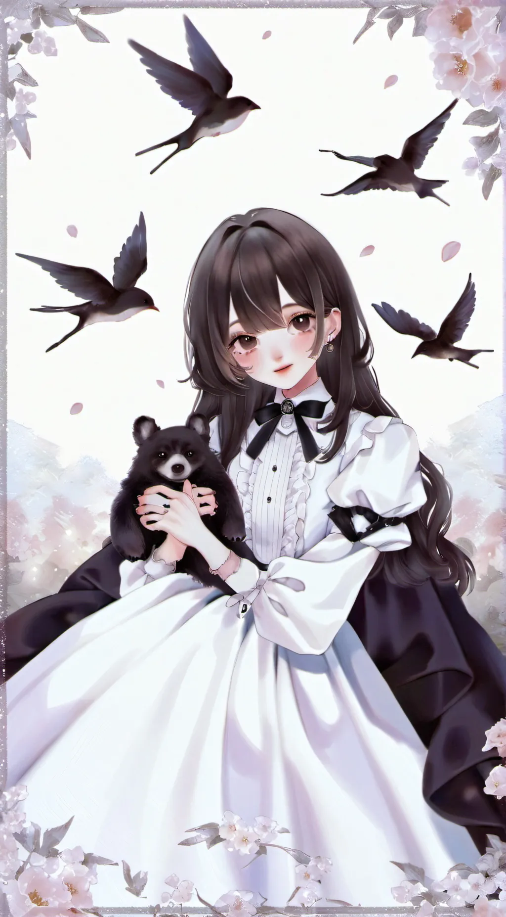 ai character: lovely girl  background