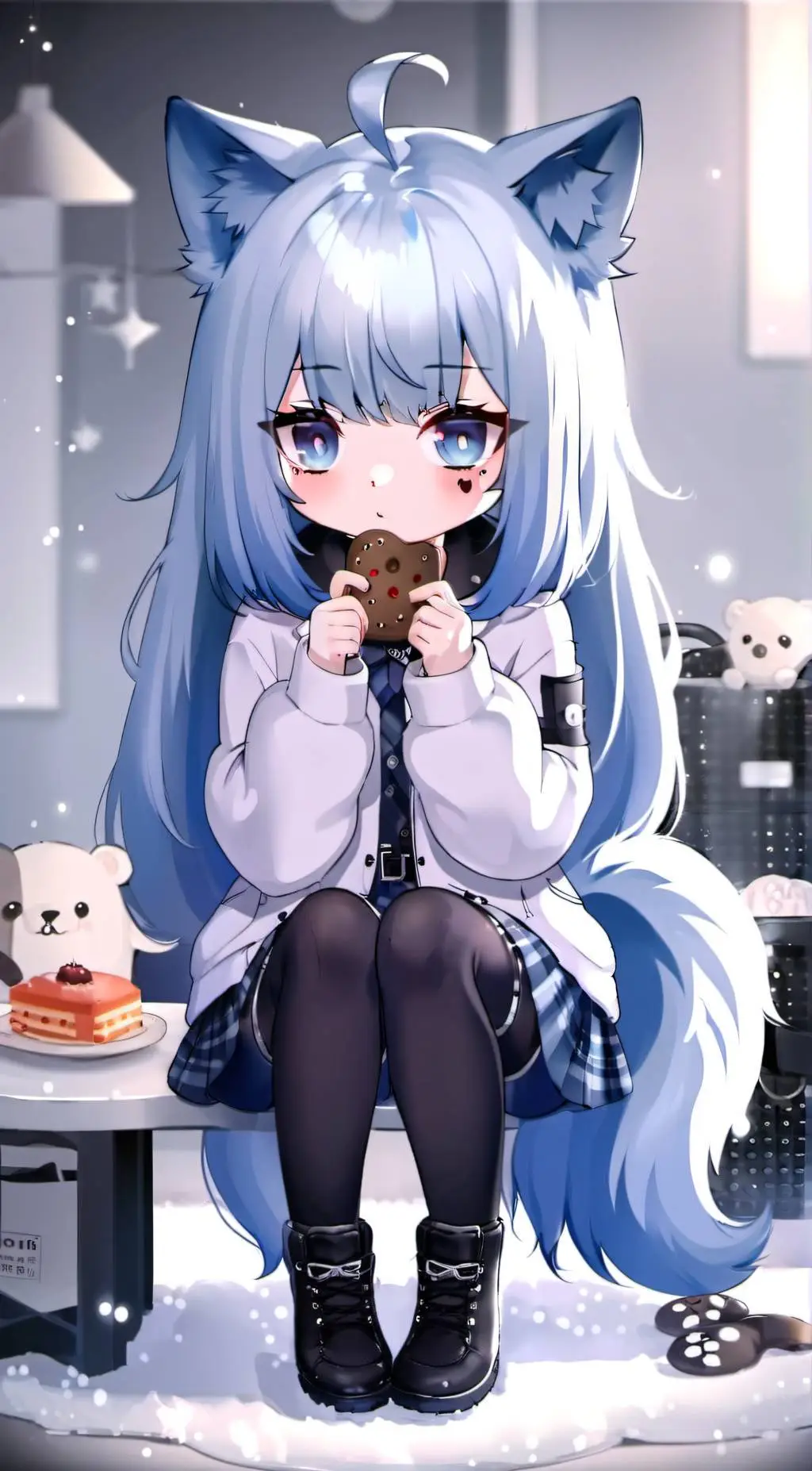 ai character: Bella wolf background