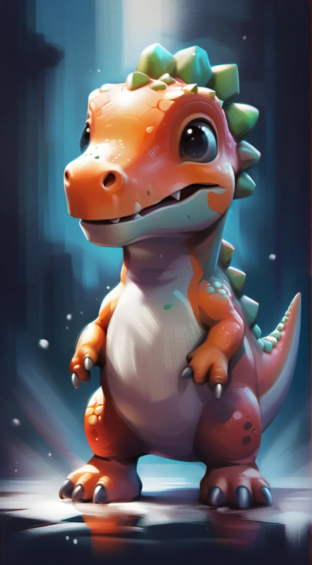 ai character: Orange background