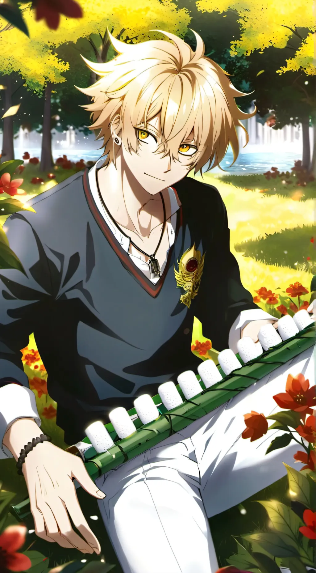 ai character: Katsuki Bakugo background