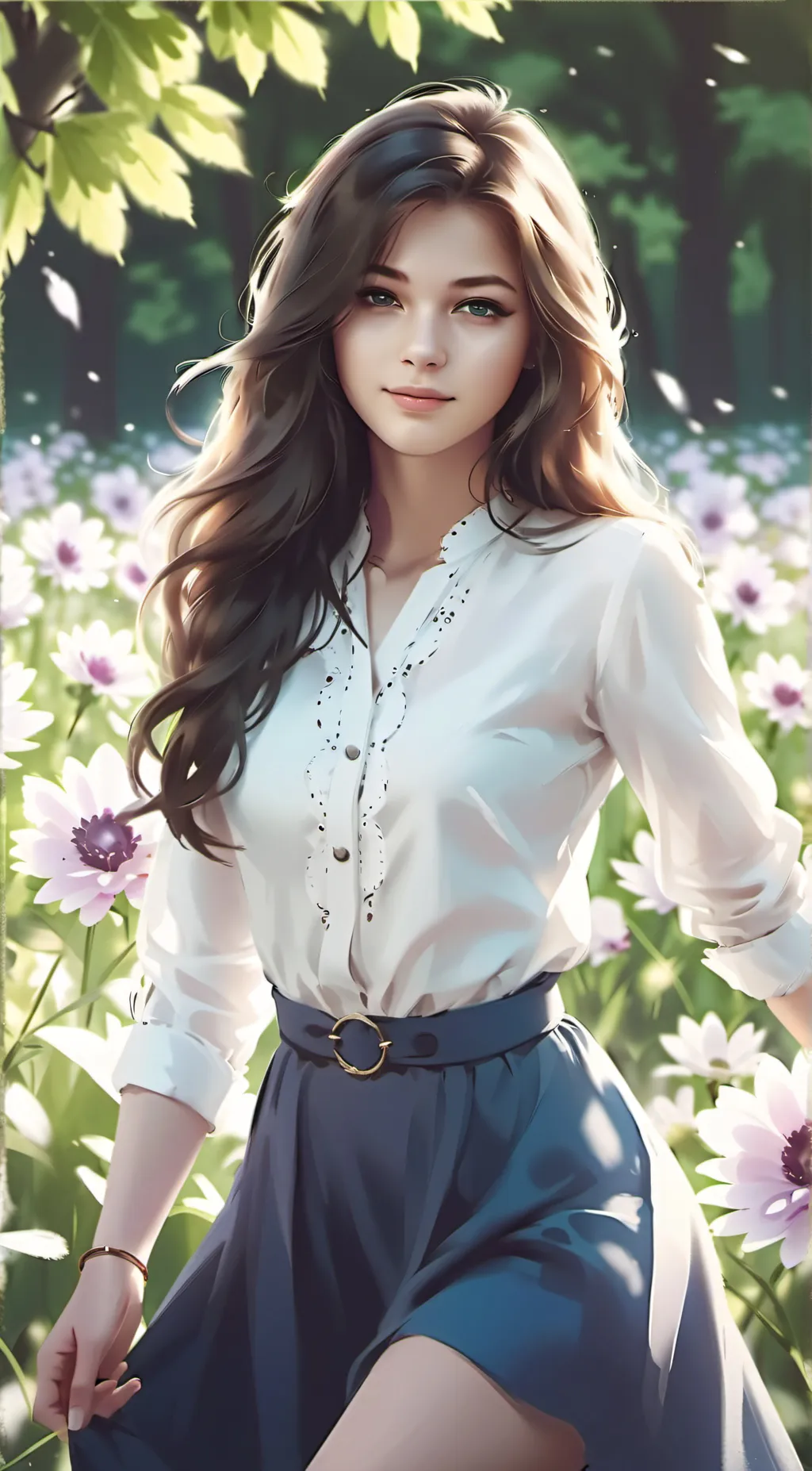 ai character: Caitlin  background