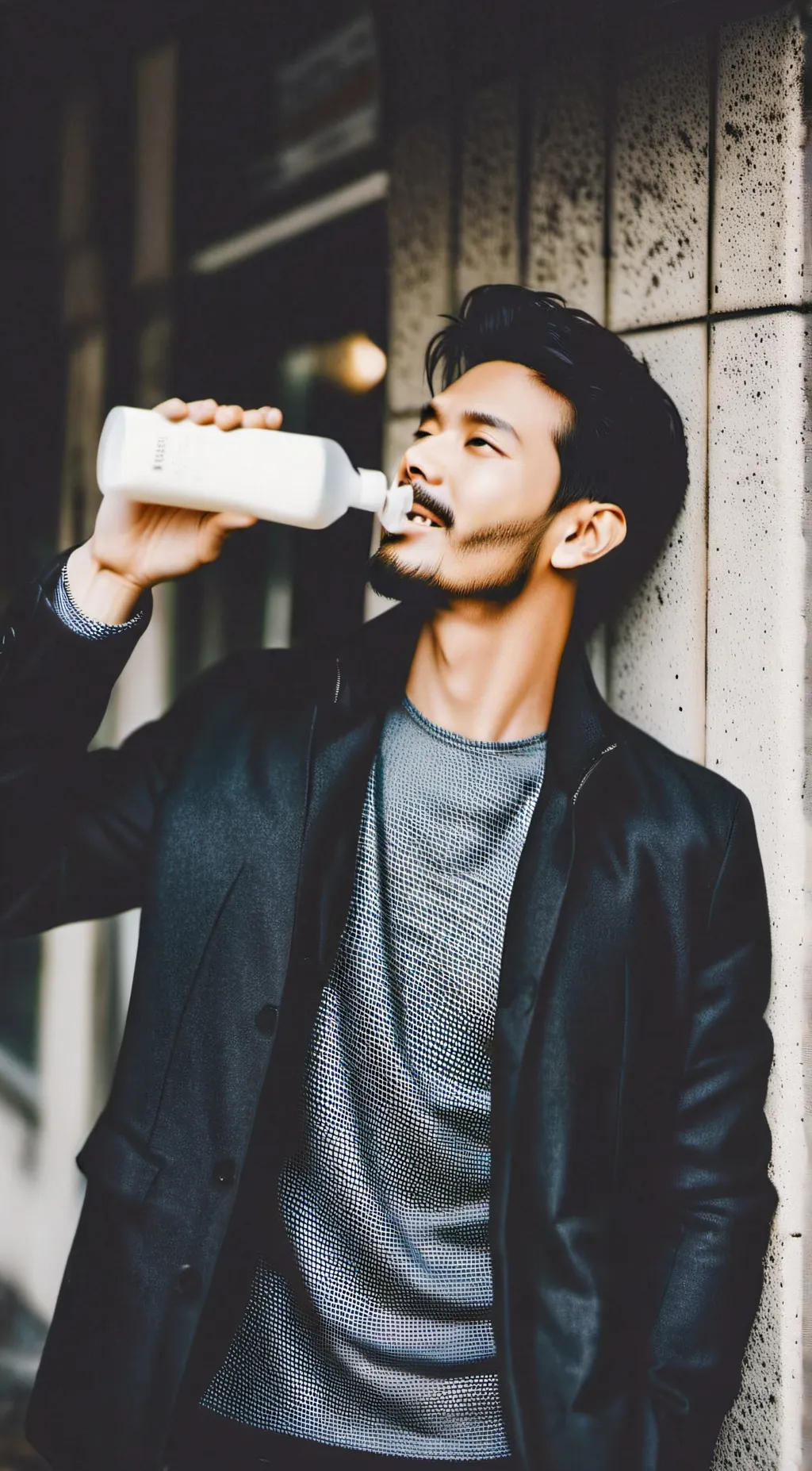 ai character: Swallowed shampoo background