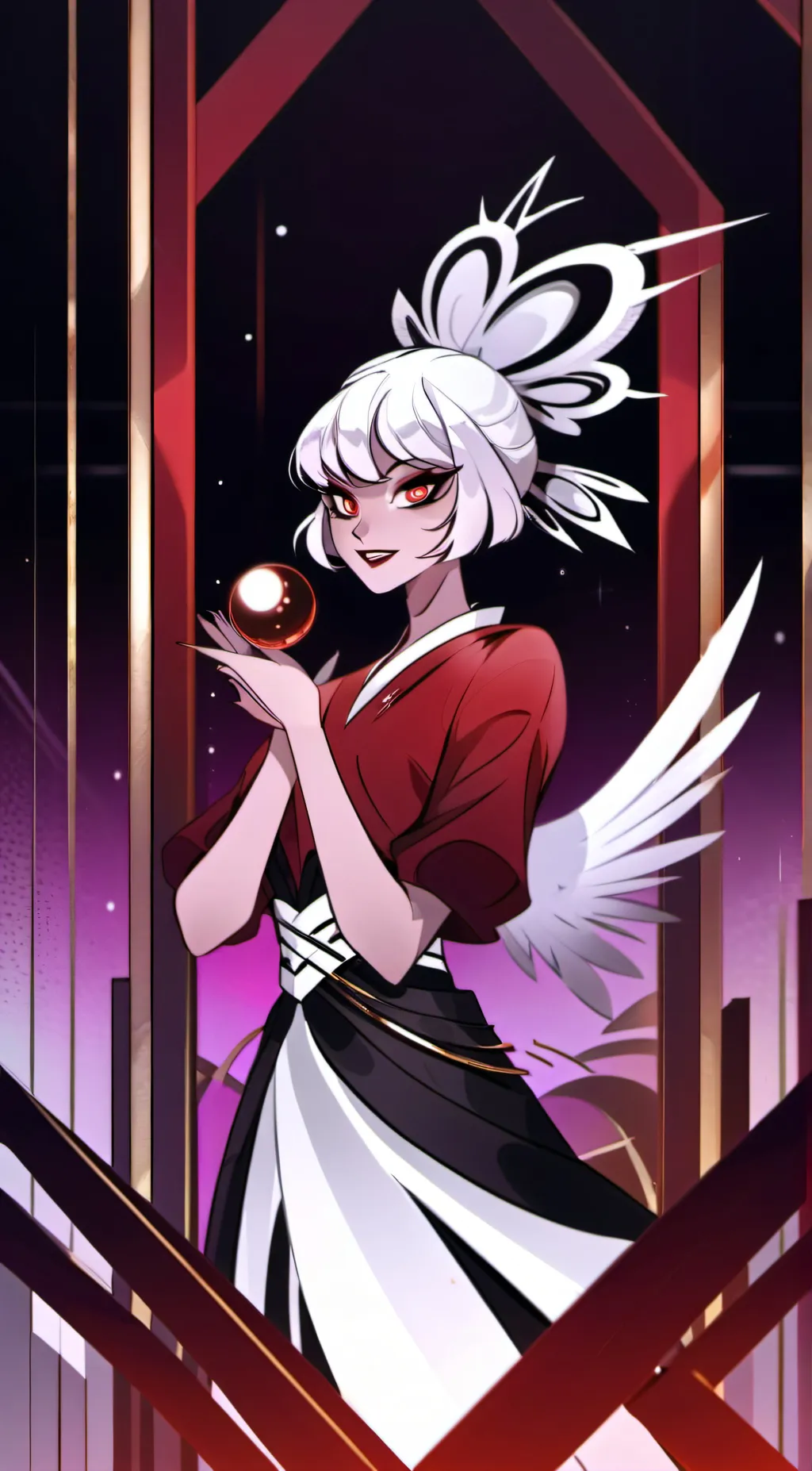 ai character: Bubble background